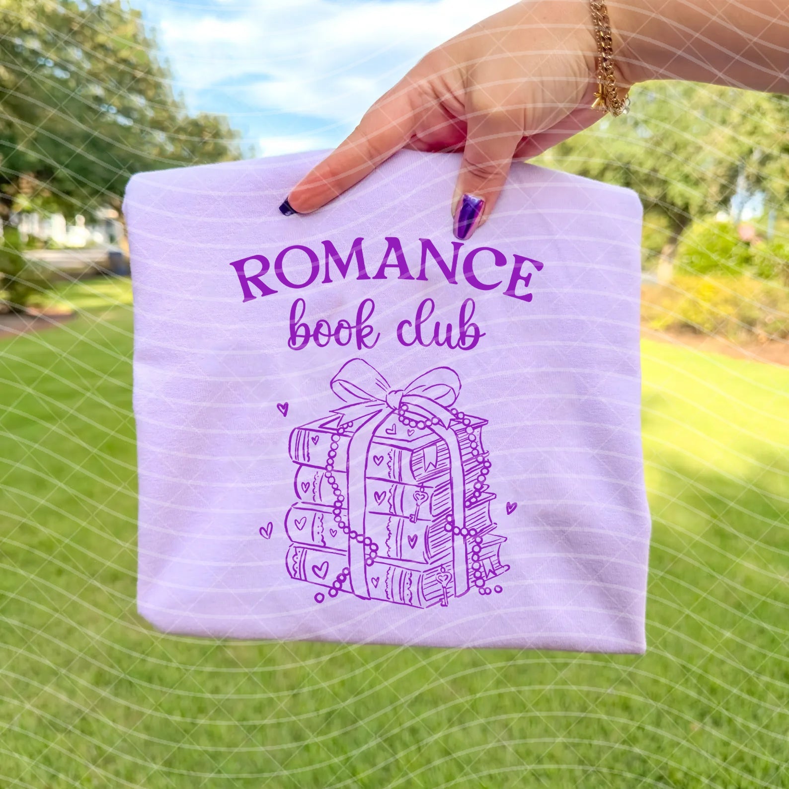 Romance Book Club graphic tee in black with white text, casual short-sleeve t-shirt from Anchored Grace Boutique.