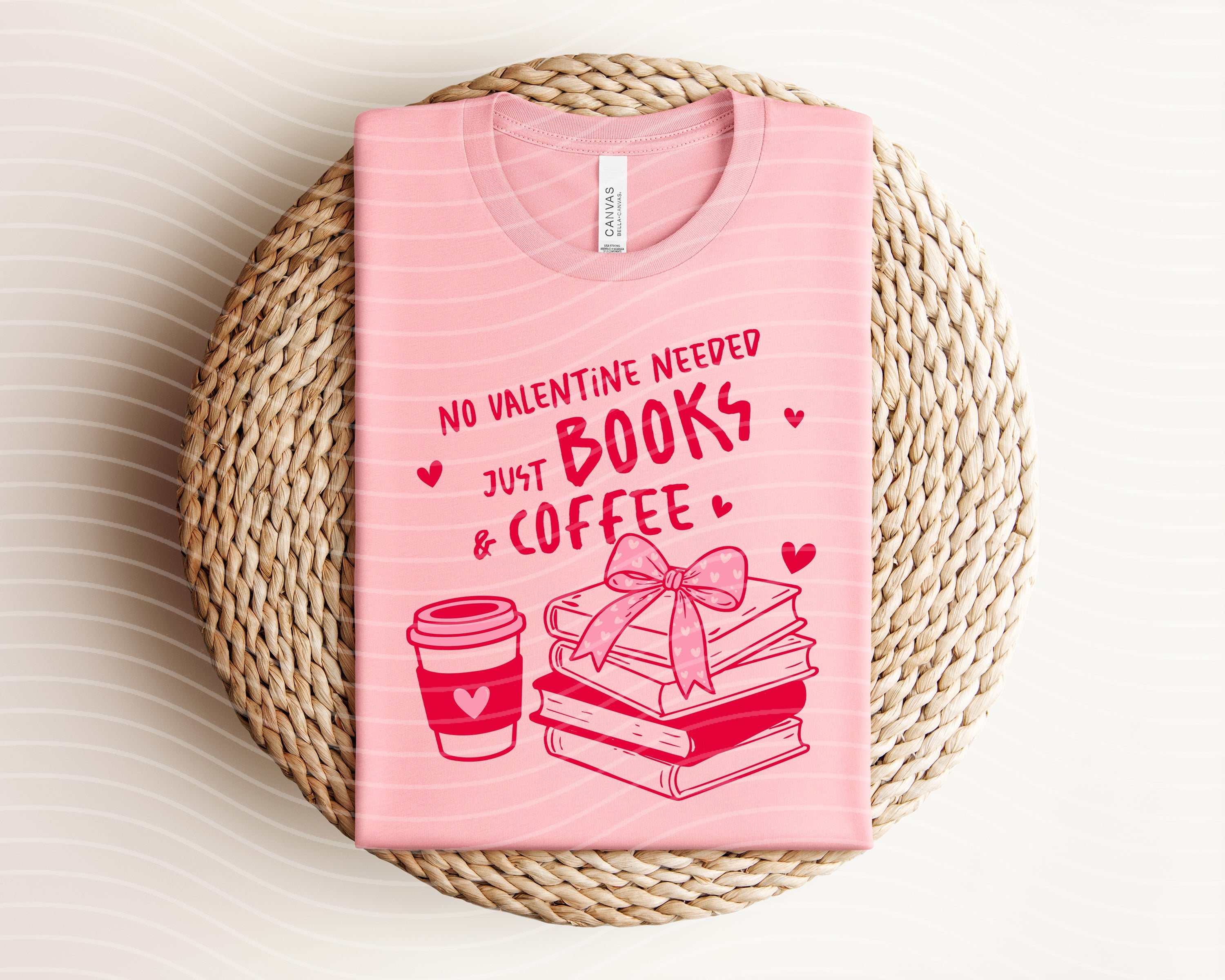 Black graphic tee from Anchored Grace Boutique with "No Valentine Needed" slogan, casual style for everyday wear.