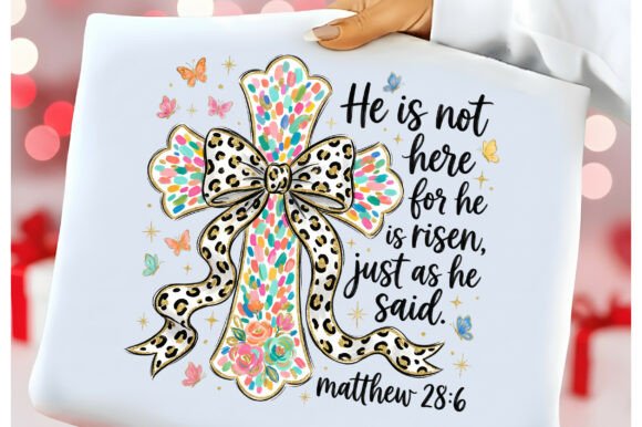 Black He is Not Here graphic tee from Anchored Grace Boutique, featuring a bold printed design on soft cotton fabric.