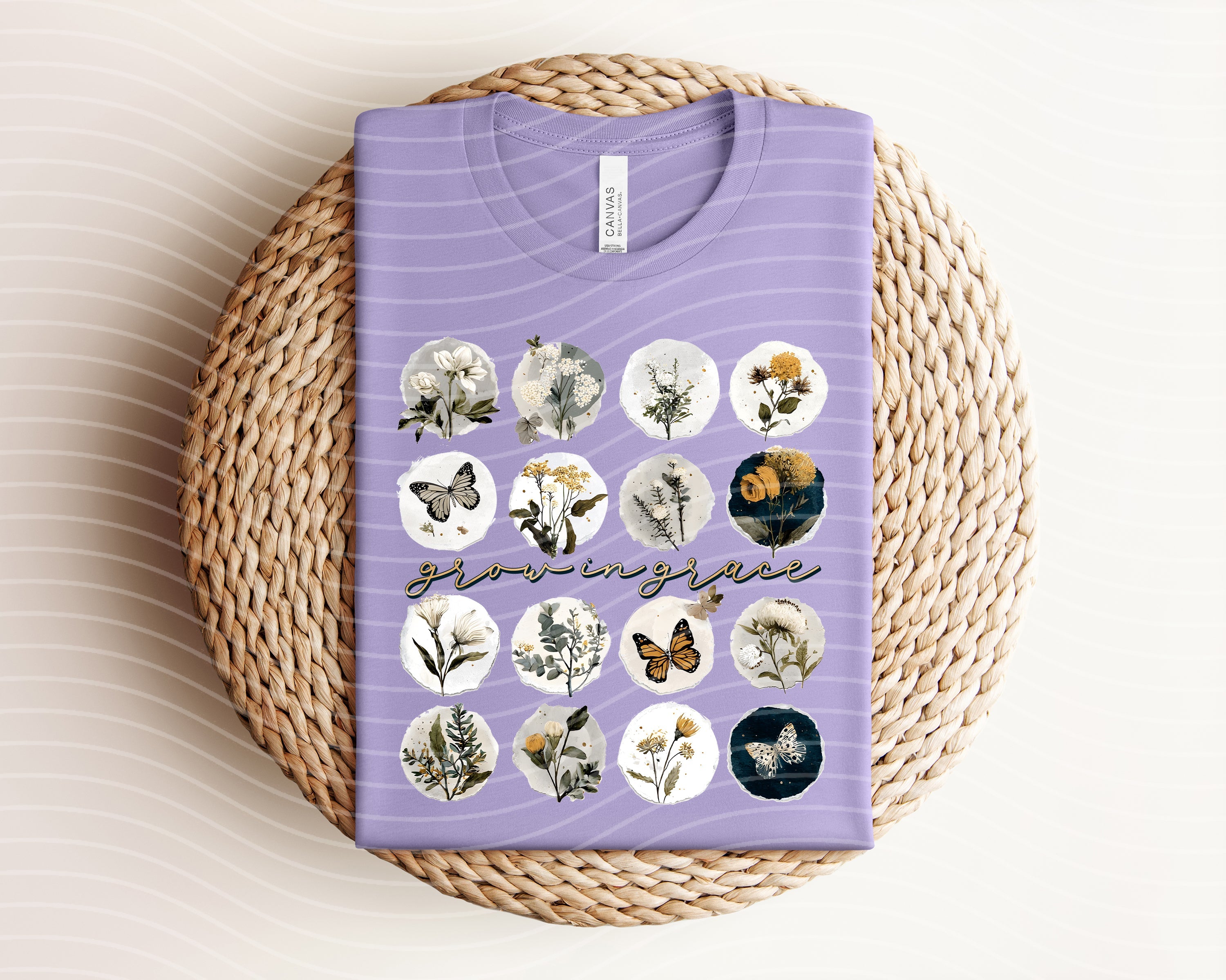Grow in Grace graphic tee by Anchored Grace Boutique, featuring a stylish design on a comfortable casual shirt.