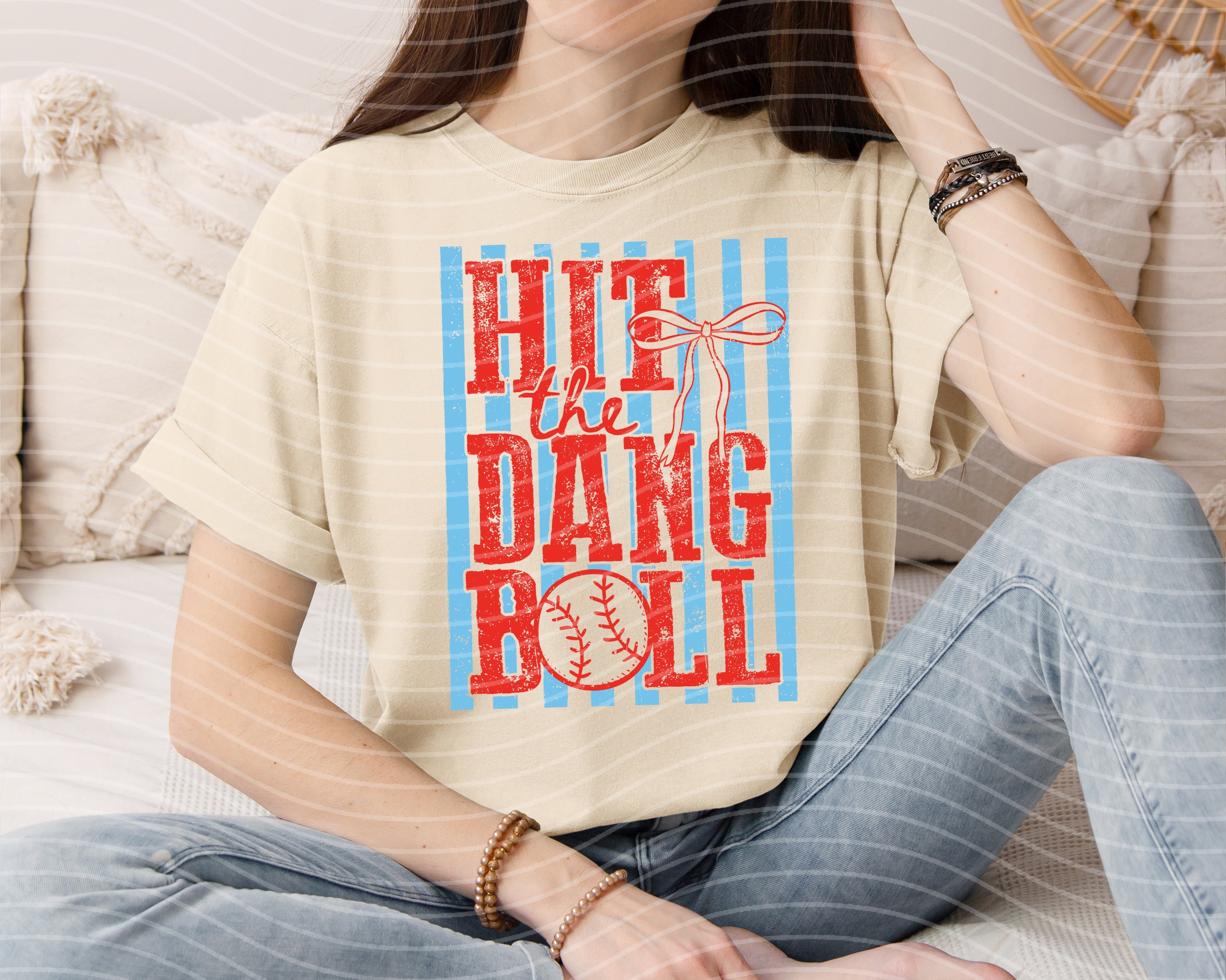 Black graphic tee featuring the "Hit the Dang Ball" design from Anchored Grace Boutique, casual shirt with bold print.
