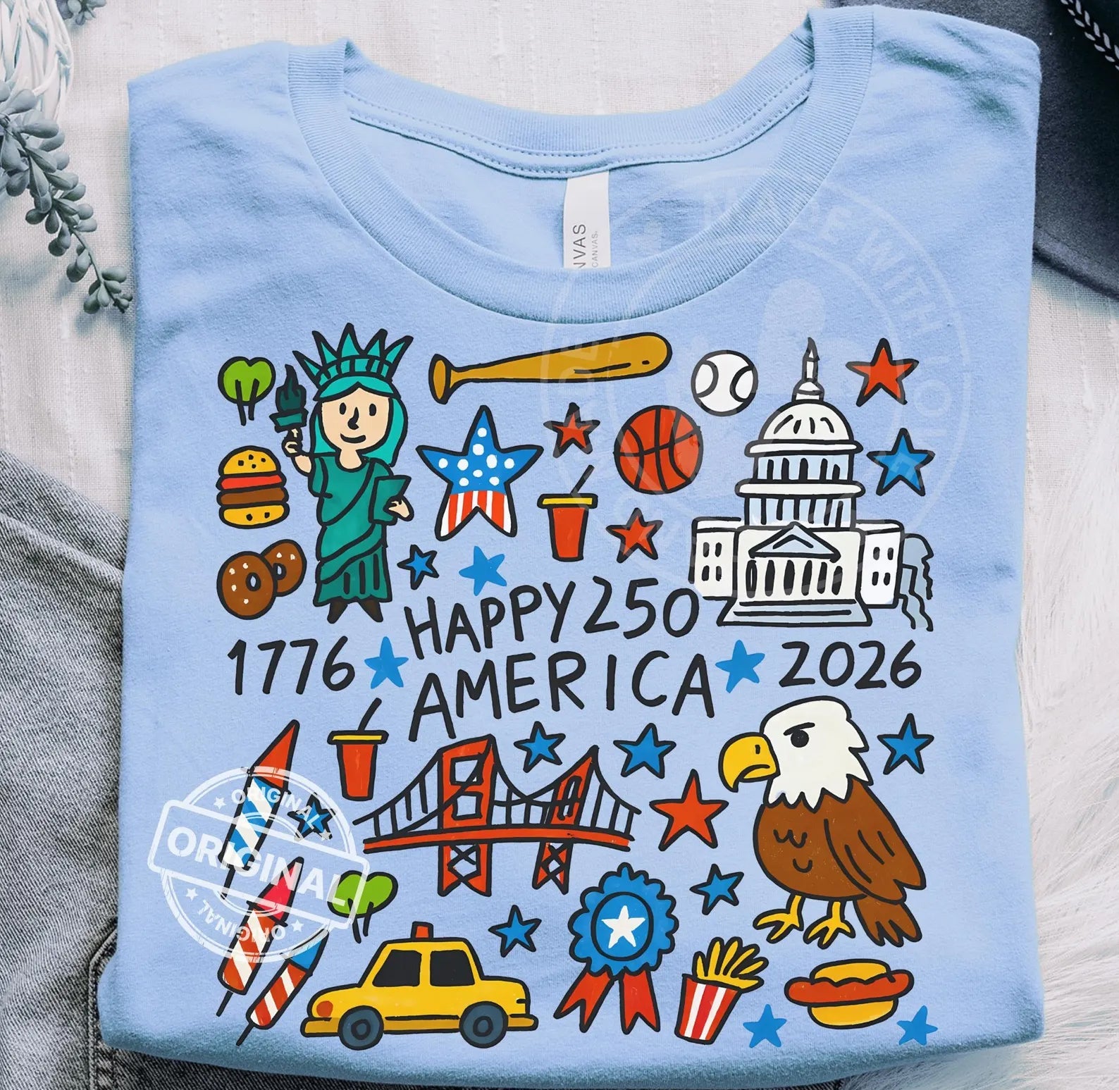 American flag graphic tee for women by Anchored Grace Boutique, featuring a vibrant patriotic design on a comfortable casual t-shirt.