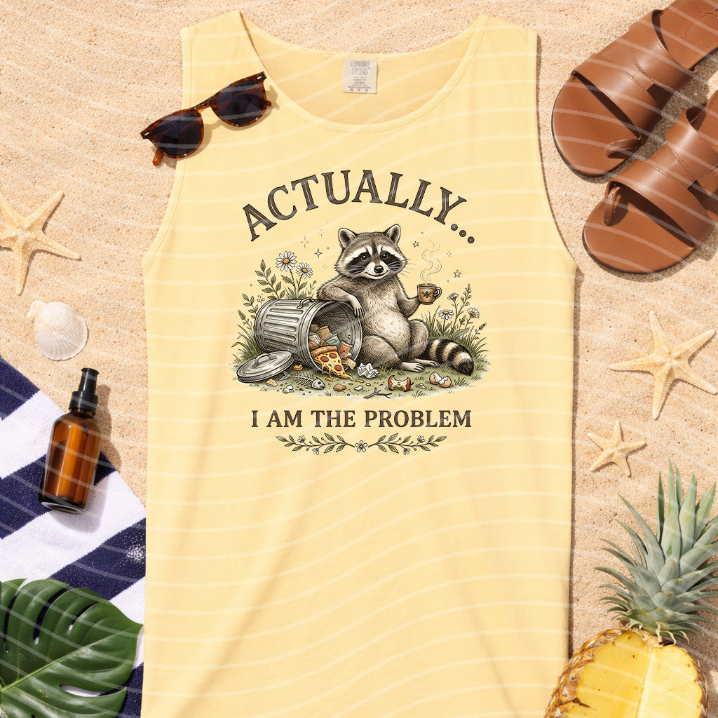 Actually I am the Problem graphic tee by Anchored Grace Boutique, white cotton t-shirt with black text design.