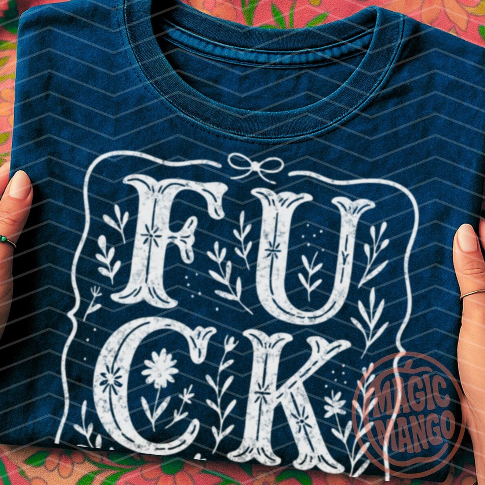 Anchored Grace Boutique floral graphic tee featuring vibrant floral designs on a casual cotton t-shirt.