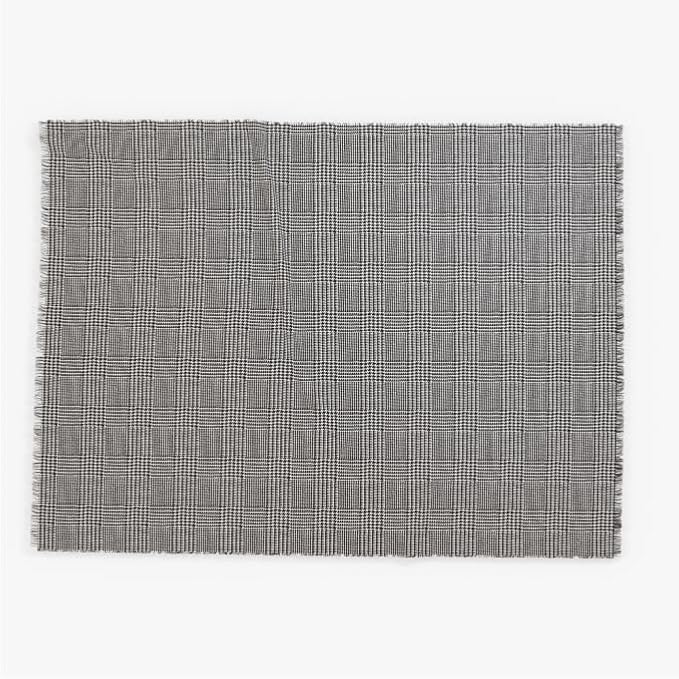 CozyNest Decor outdoor bug shield throw blanket in houndstooth pattern, lightweight insect-repellent blanket for camping, picnics, or beach.