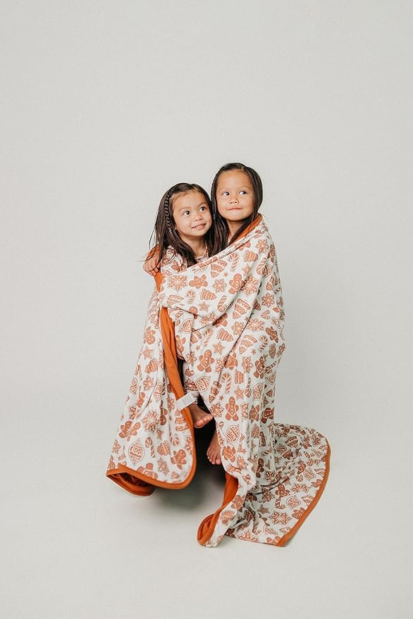 CozyNest Decor Copper Pearl Jumbo premium knit 3-layer stretchy throw blanket in gingerbread color, soft and cozy for home decor.