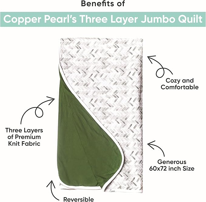 Copper Pearl Jumbo Premium Knit 3-Layer Stretchy Throw Blanket by CozyNest Decor draped over a sofa, showcasing its soft, textured fabric.