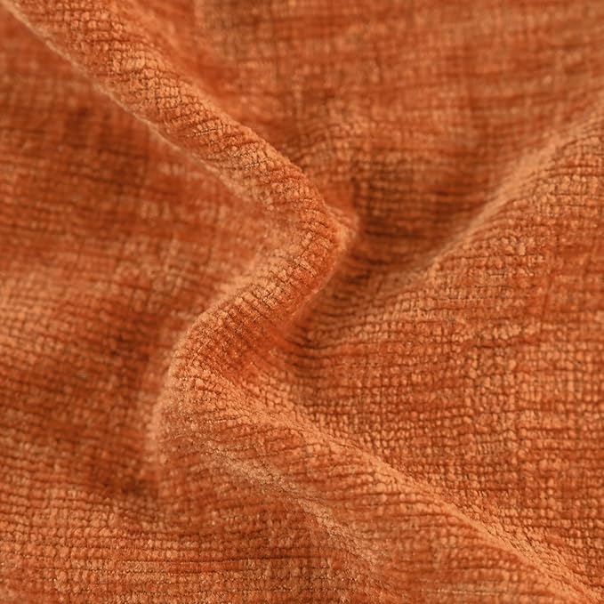 CozyNest Decor CaliTime fall throw pillow covers, 26x26 inches, burnt orange chenille cushion cases for sofa or bed decor.