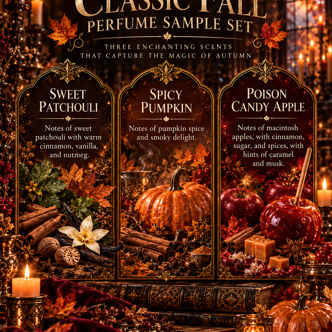 Seasonal Sampler perfume oil for women by Practical Magic Store, roll-on floral musk scent, alcohol-free, vegan, 10ml.