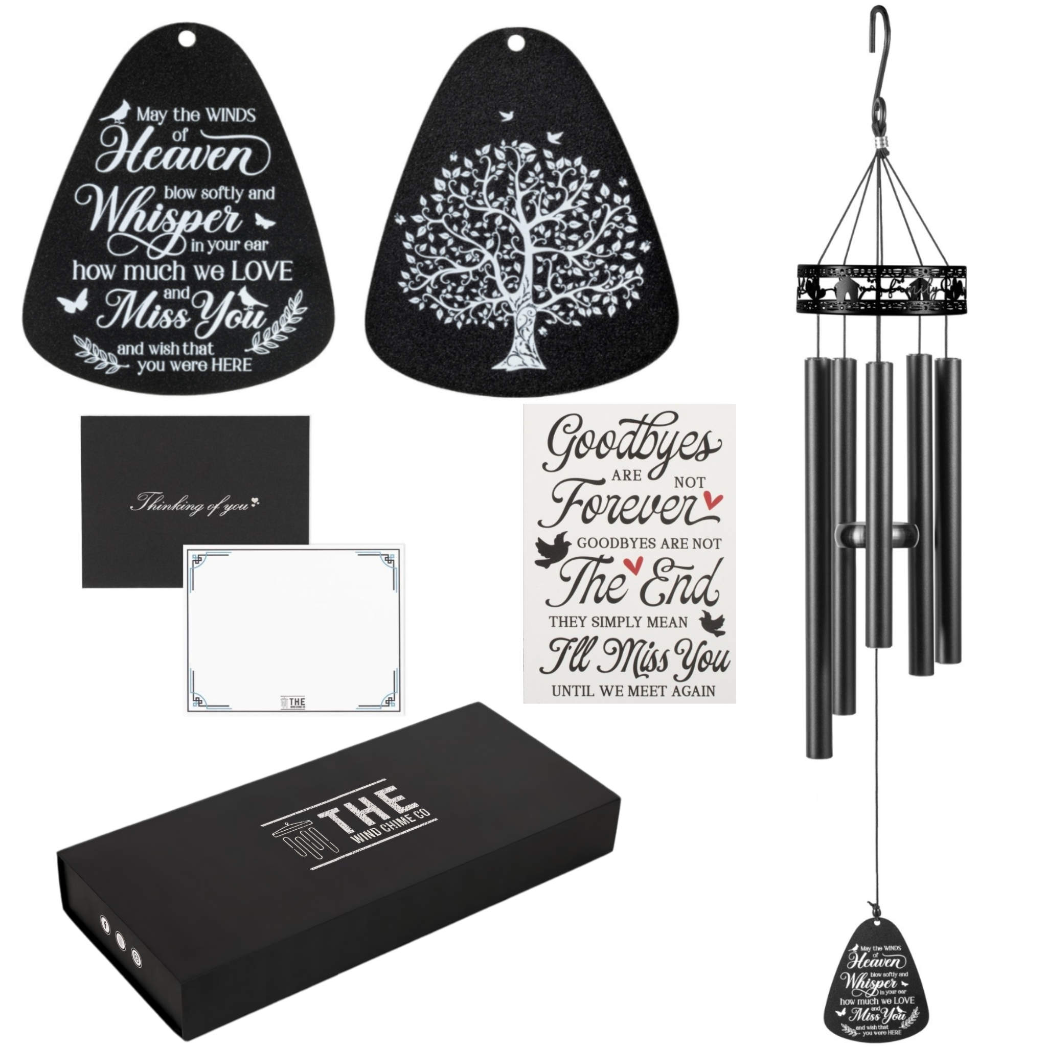 Memorial Serenity Family-Love Wind Chimes by The Wind Chime Co, 34-inch outdoor decor for reflection and special occasions.