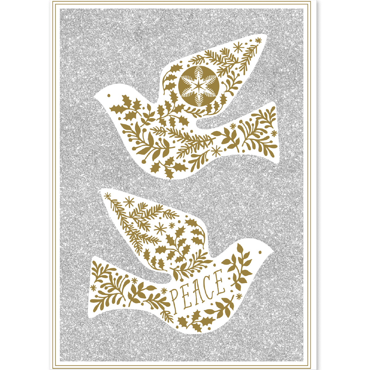Set of 10 Doves of Peace boxed greeting cards by Anna Griffin Inc. featuring elegant dove illustrations on quality cardstock.