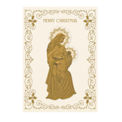 Boxed set of 10 Madonna and Child greeting cards by Anna Griffin Inc., featuring elegant religious artwork on high-quality cardstock.