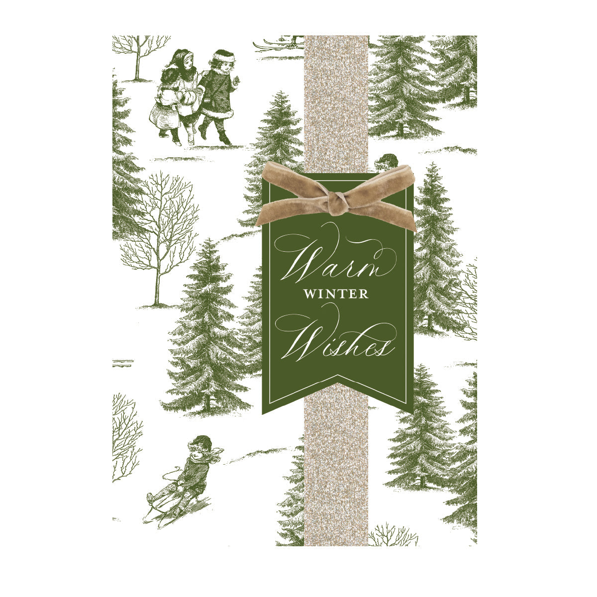 Set of ten Winter Toile boxed greeting cards by Anna Griffin Inc. featuring elegant winter-themed toile design on high-quality cardstock.