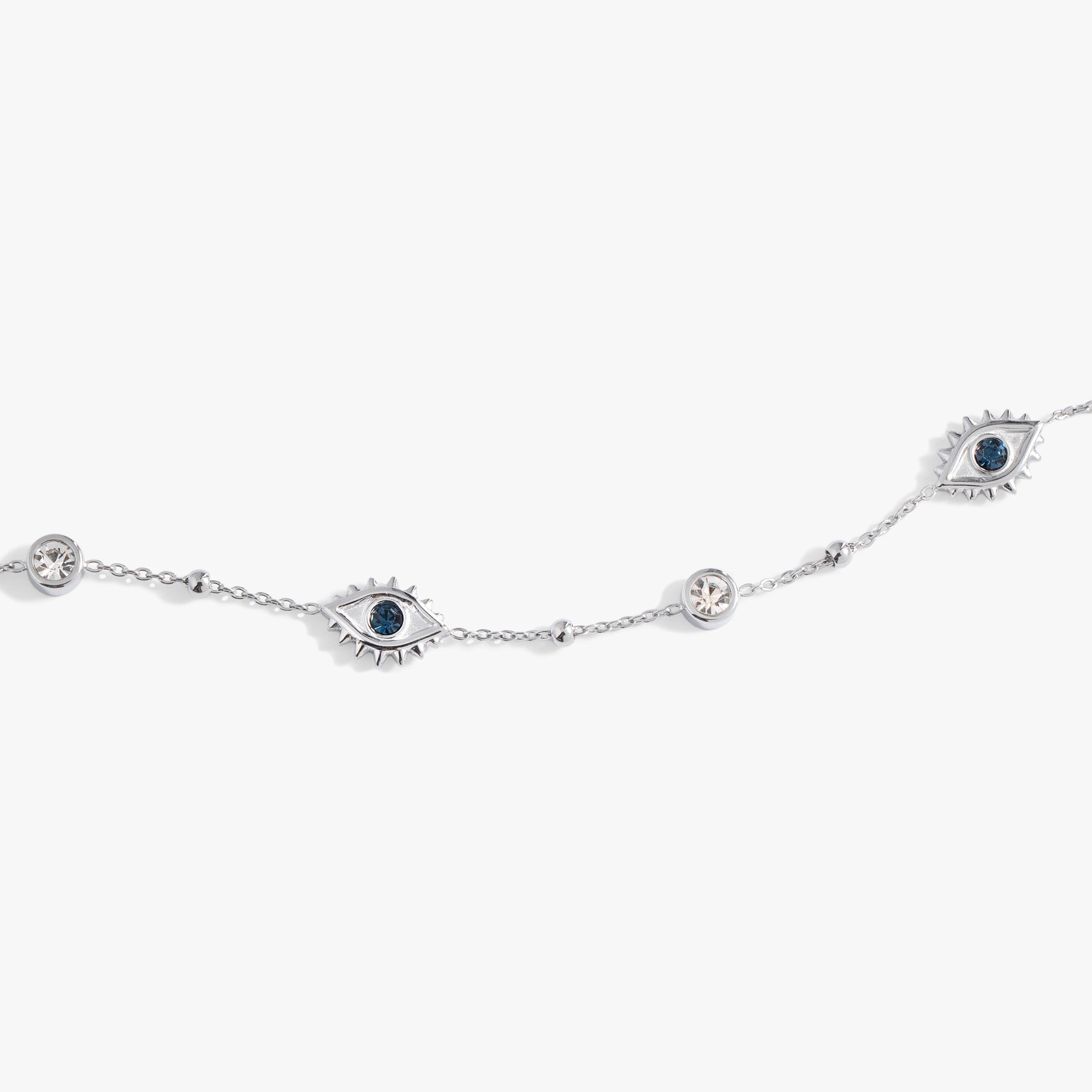 Gold stainless steel Evil Eye Crystal Anklet by ALEX AND ANI featuring a delicate charm and shimmering crystal accents.