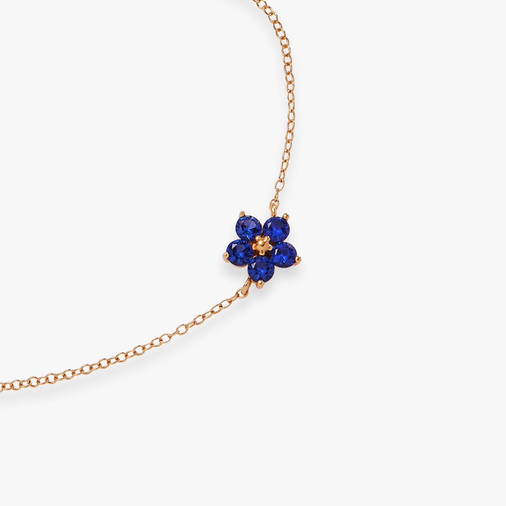 ALEX AND ANI crystal Forget-Me-Not flower bracelet with 14kt gold-over-sterling silver, featuring delicate floral design and sparkling crystals.