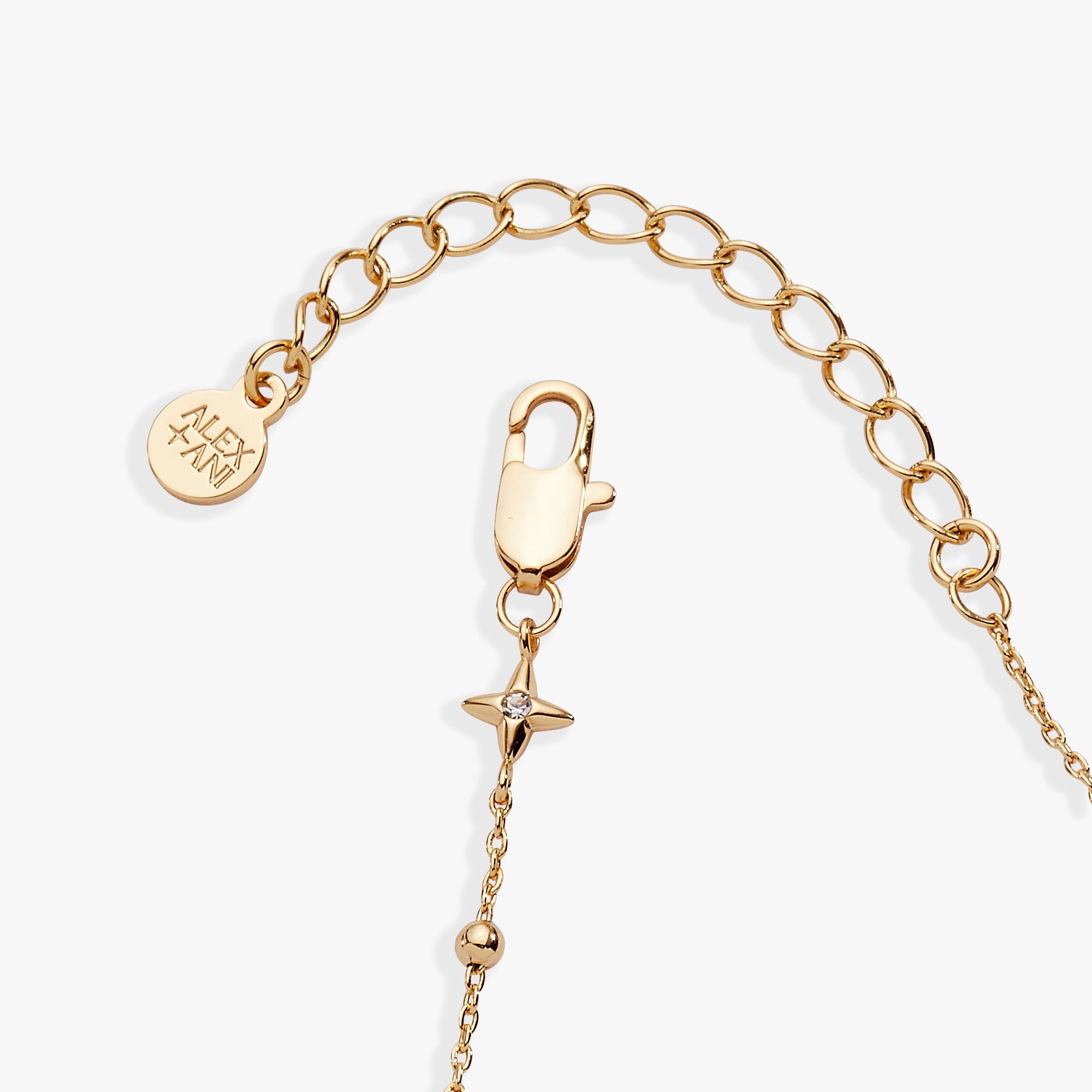 Gold Floret Chain Bracelet by ALEX AND ANI featuring delicate floral links and a polished finish.