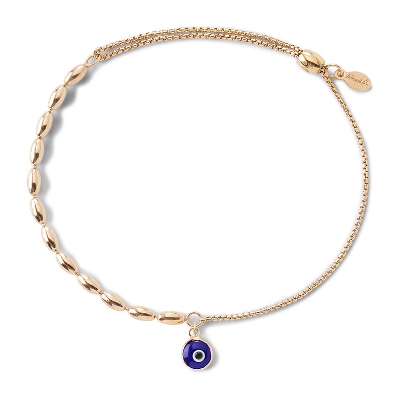 Sterling silver Evil Eye Pull Chain Bracelet by ALEX AND ANI featuring an eye charm and adjustable chain for stylish wear.