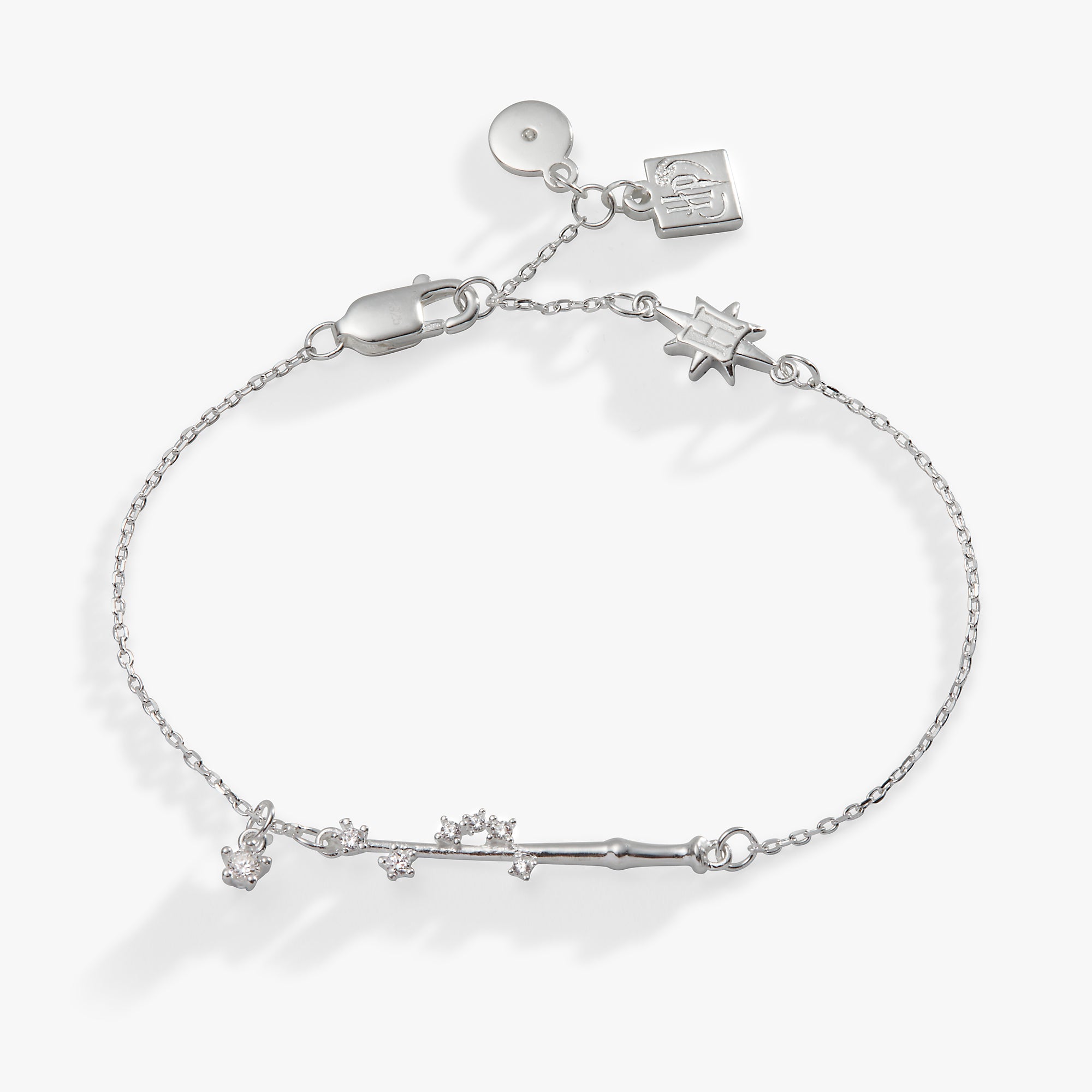 Sterling silver Harry Potter Wand adjustable bracelet by ALEX AND ANI with detailed wand charm and sleek design.