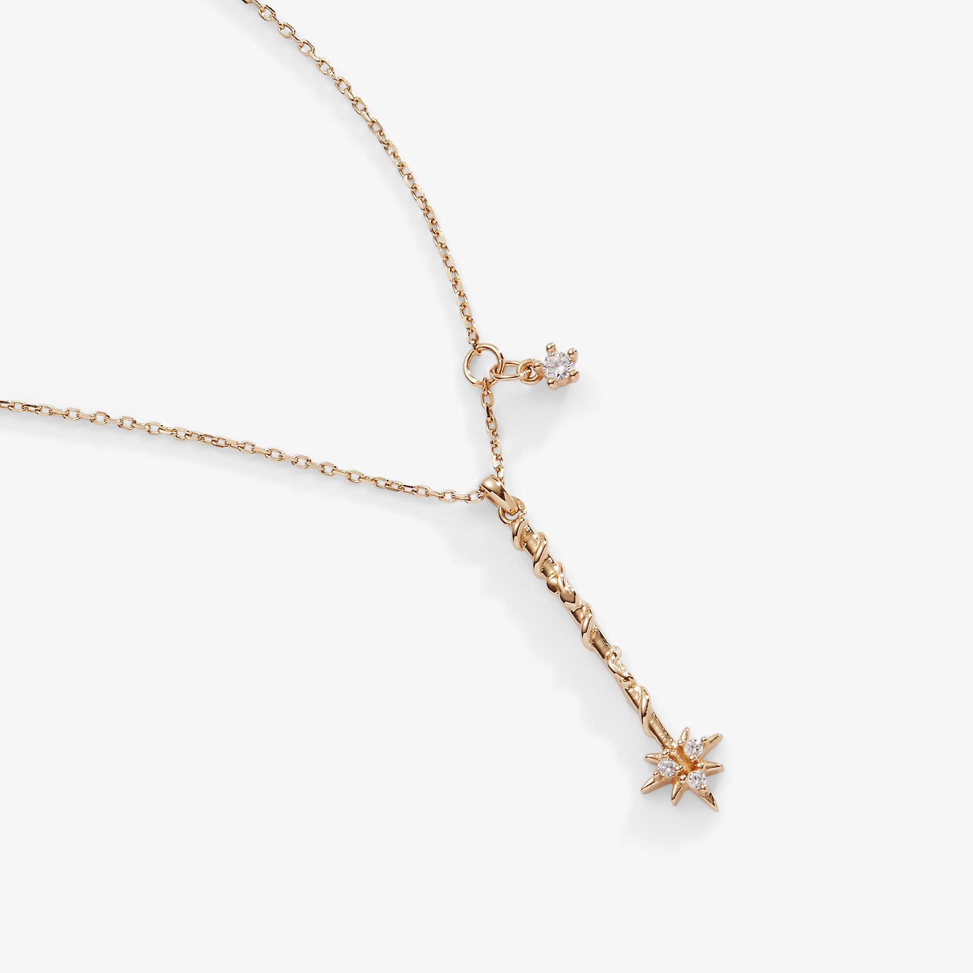 14k gold-over-sterling silver Hermione Wand Necklace from Harry Potter™ by ALEX AND ANI, featuring a detailed wand pendant.