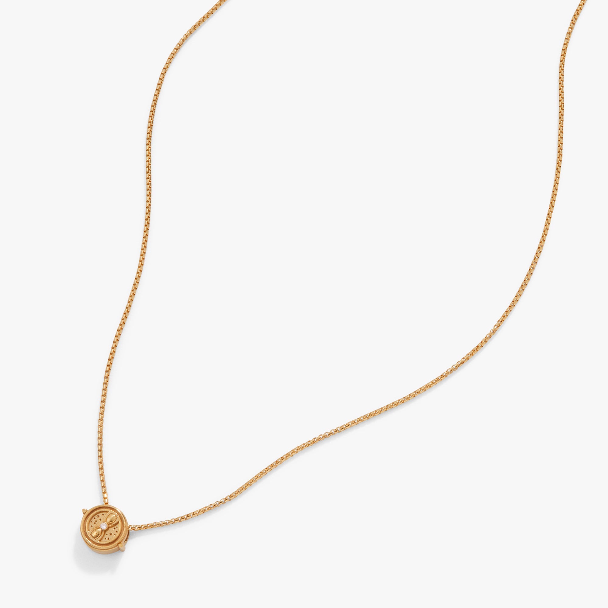 Gold Harry Potter Time Turner necklace by ALEX AND ANI, with intricate silver and gold-toned design on a chain.