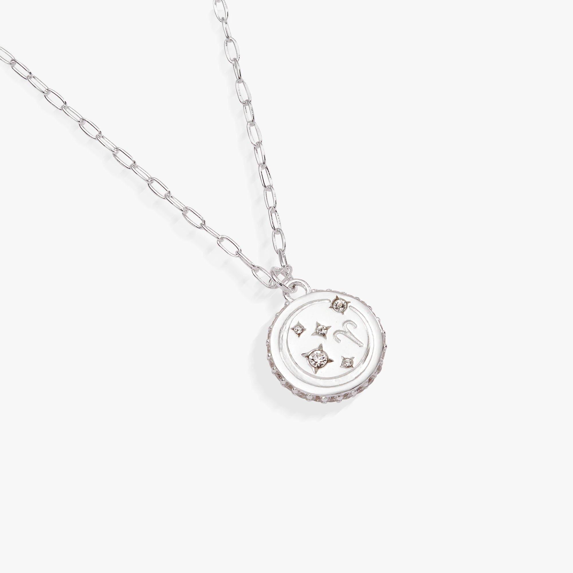 Sterling silver Aries Zodiac Necklace by ALEX AND ANI featuring a detailed Aries symbol pendant.