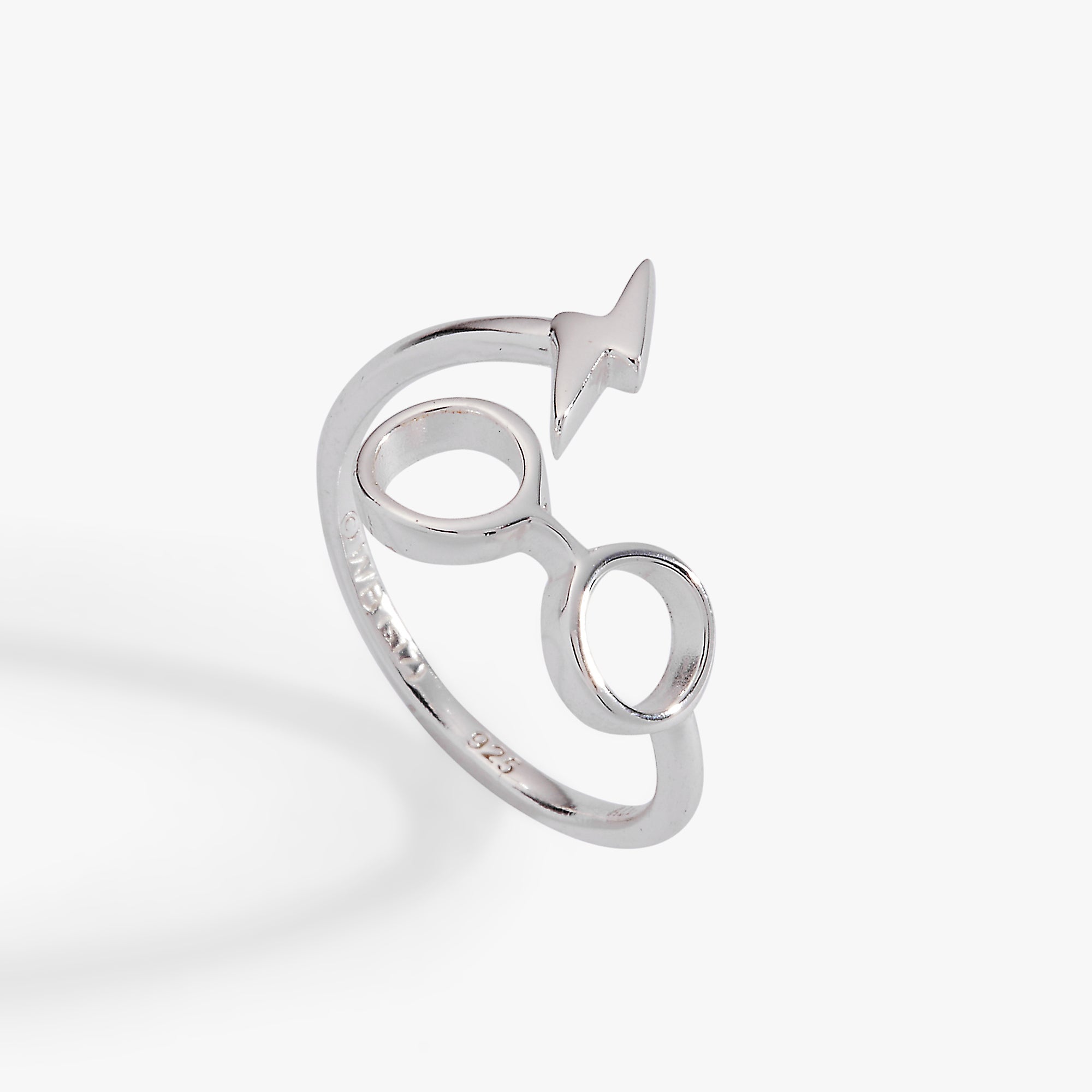 ALEX AND ANI Harry Potter™ Glasses and Scar Ring Wrap in 14kt gold over sterling silver, featuring iconic Harry Potter glasses and scar design.
