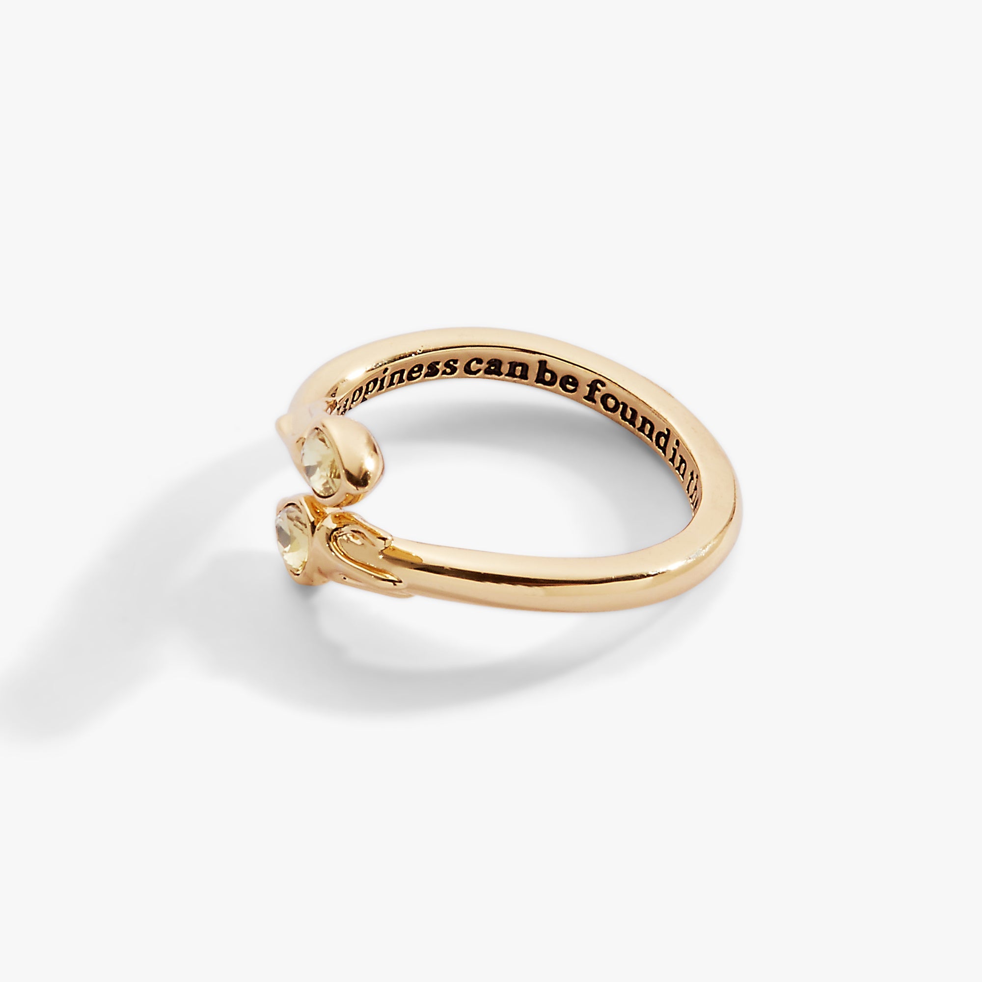 ALEX AND ANI Harry Potter Great Hall Candle Wrap Ring in gold featuring intricate Harry Potter-themed design and ring band.