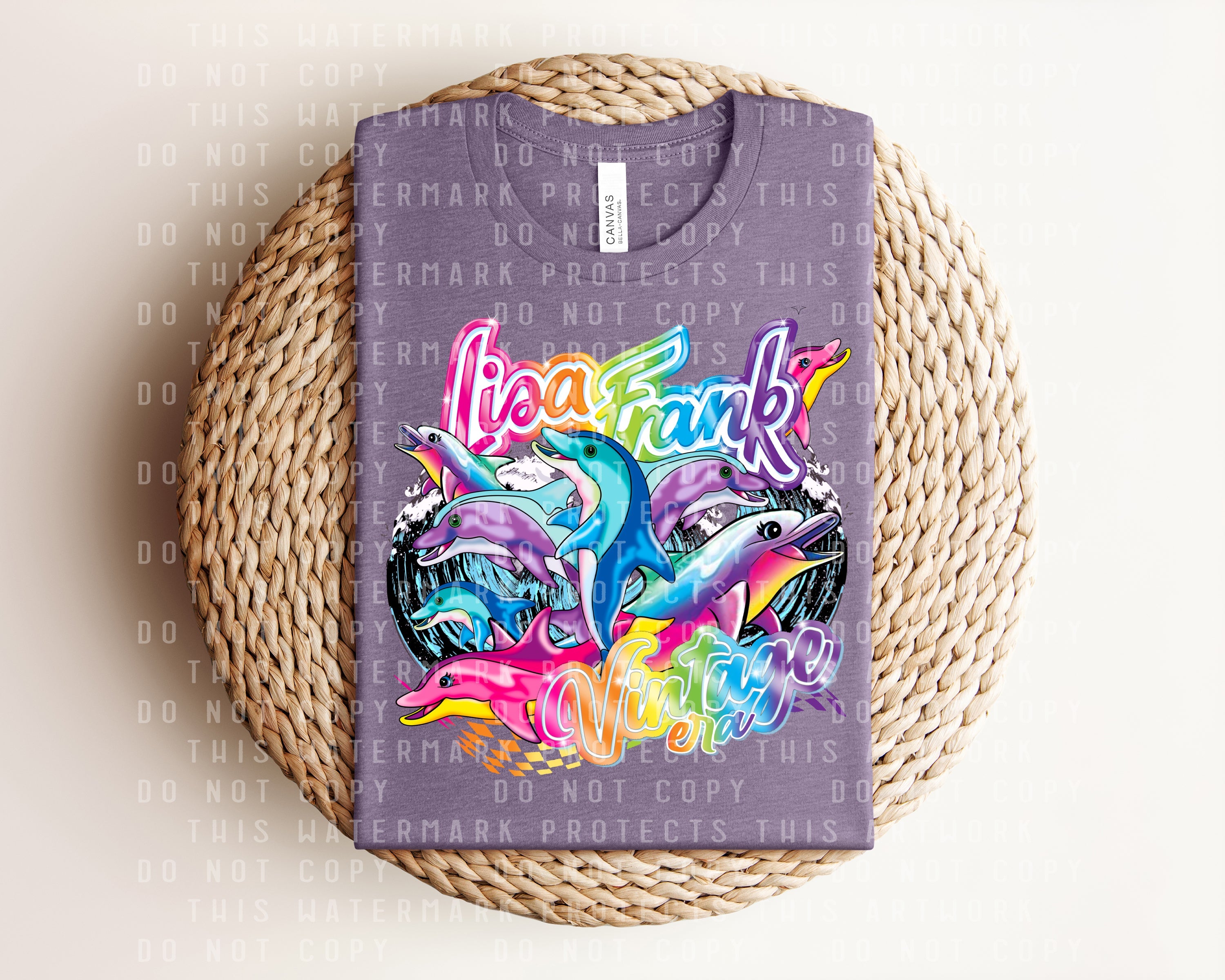 Anchored Grace Boutique vintage Lisa Frank graphic tee featuring colorful, nostalgic cartoon designs on soft cotton fabric.