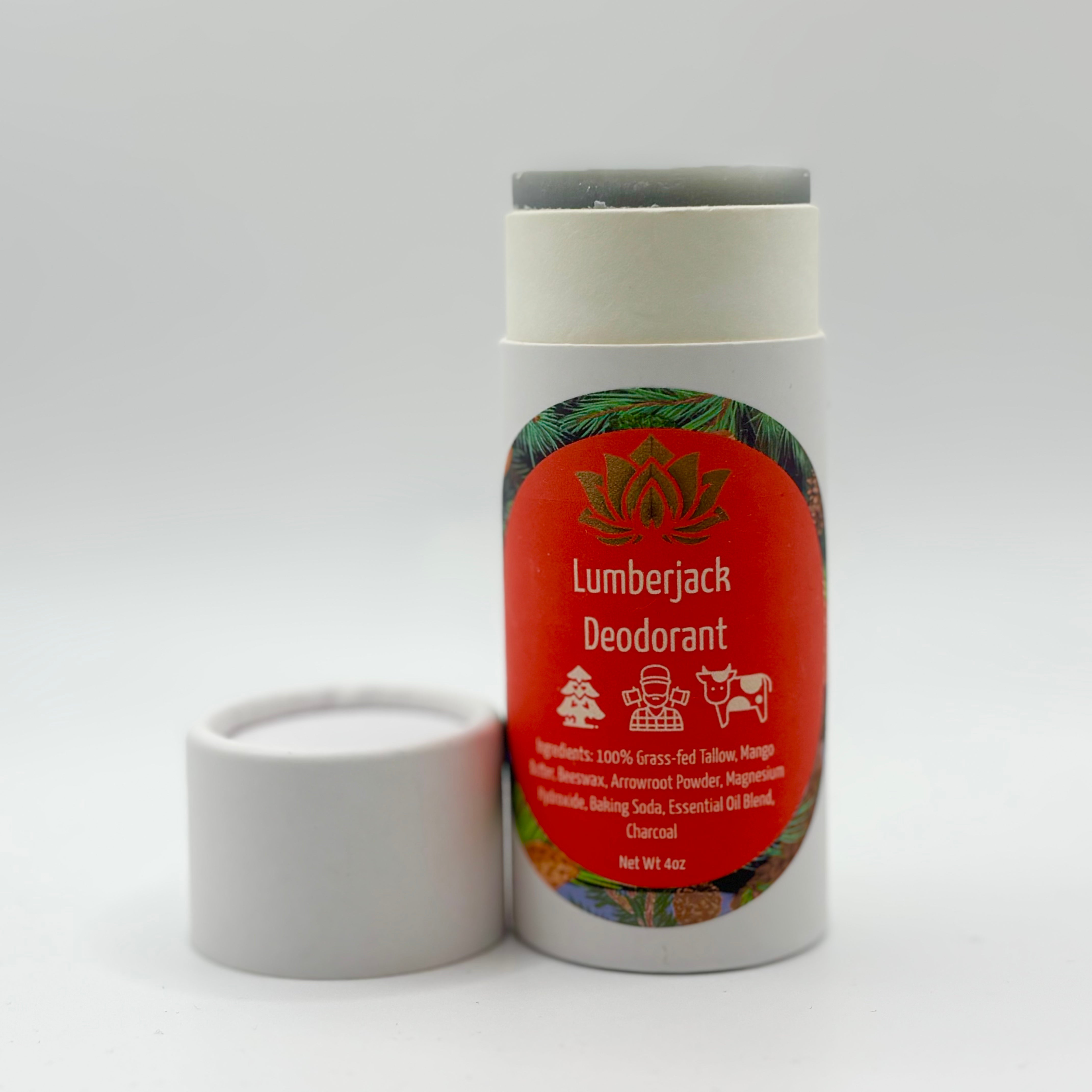 Ancient Health & Healings lavender fields tallow deodorant stick with floral lavender scent and feminine packaging.