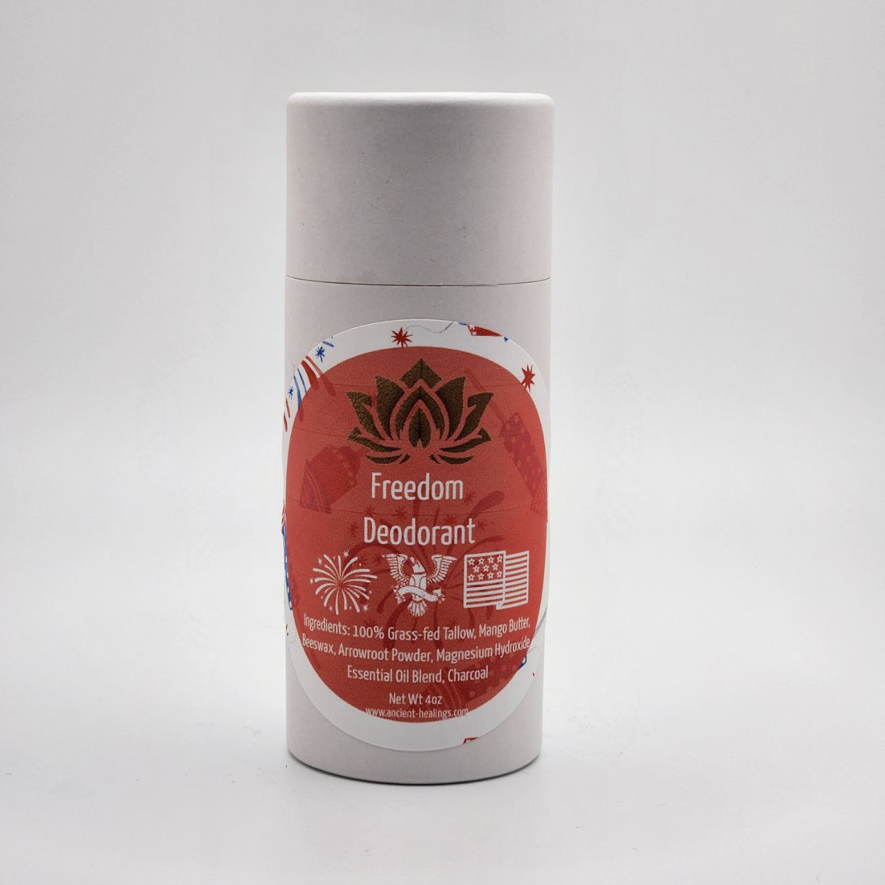 Ancient Health & Healings lavender fields tallow deodorant stick with fresh floral scent, natural feminine deodorant product