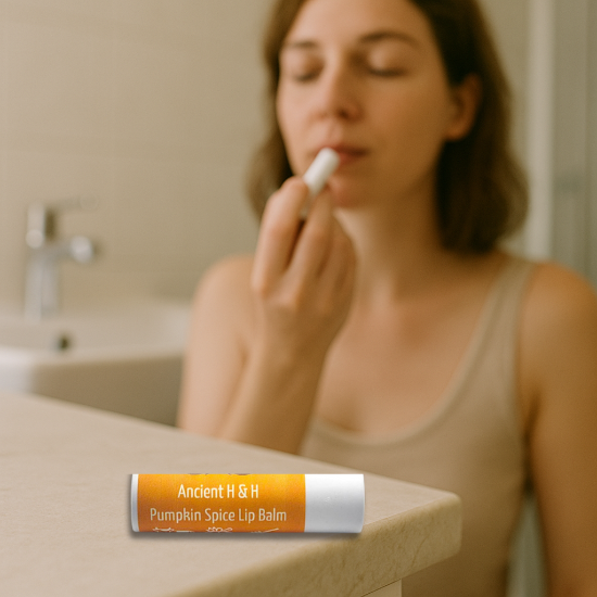 Ancient Health & Healings Tallow Lip Balm pack featuring three cucumber-scented skin care lip balms in natural packaging.