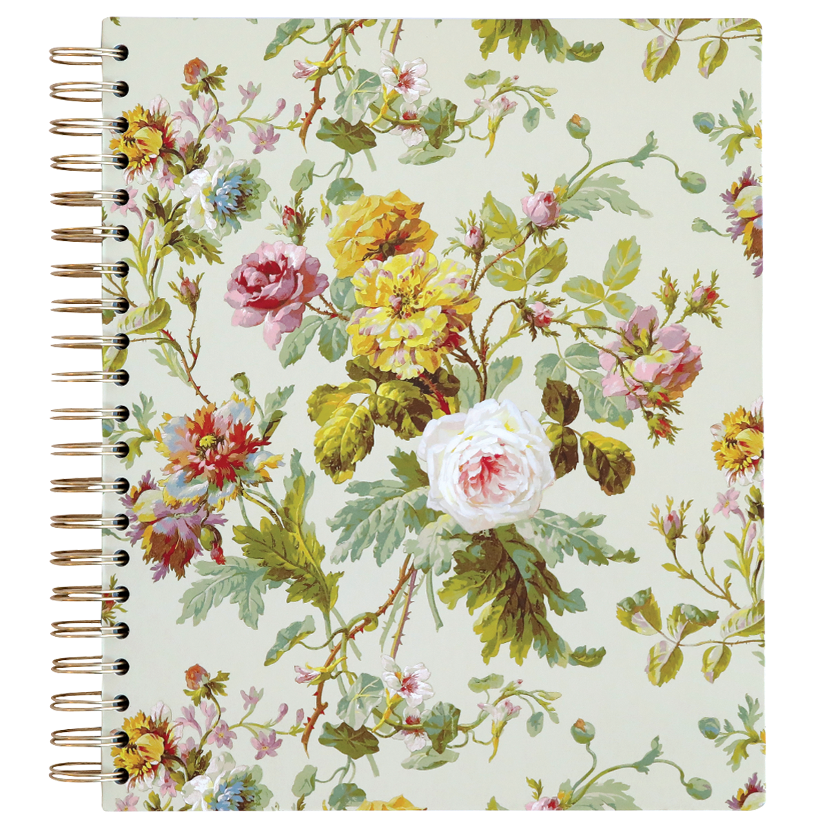 Anna Griffin Inc. Francesca spiral notebook with decorative floral cover and lined pages for journaling or note-taking.