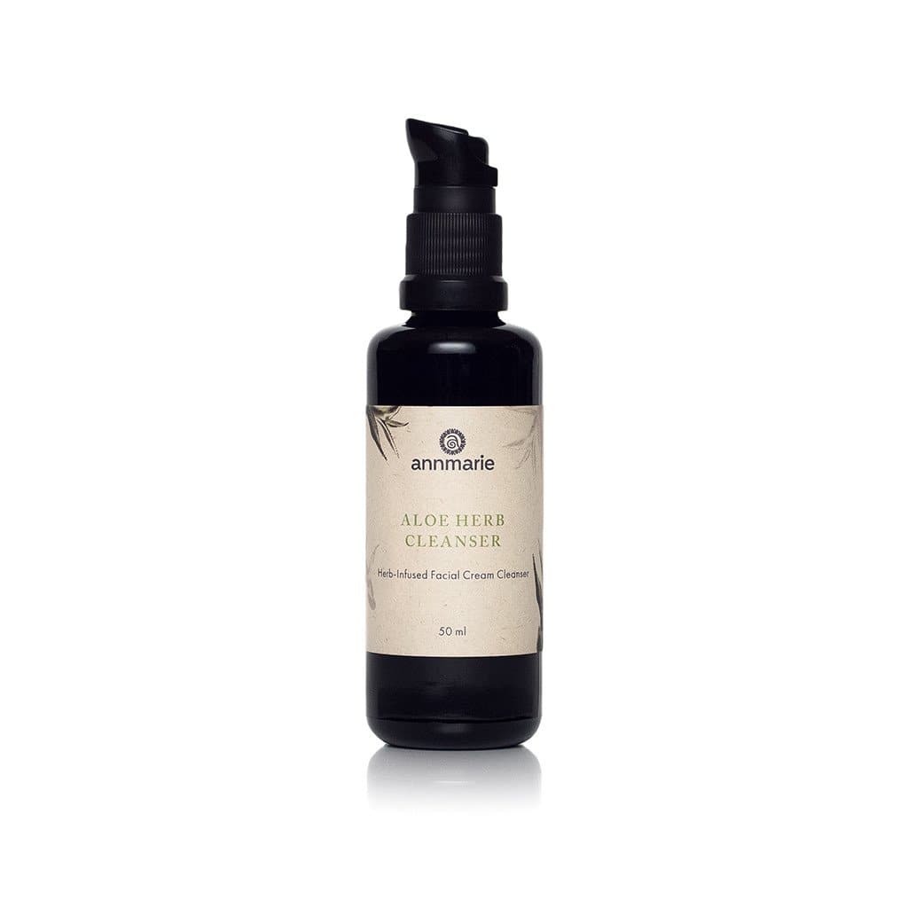 Aloe Herb Cleanser 50ml by Annmarie Skin Care, gentle facial cleanser with aloe and herbs in a clear bottle