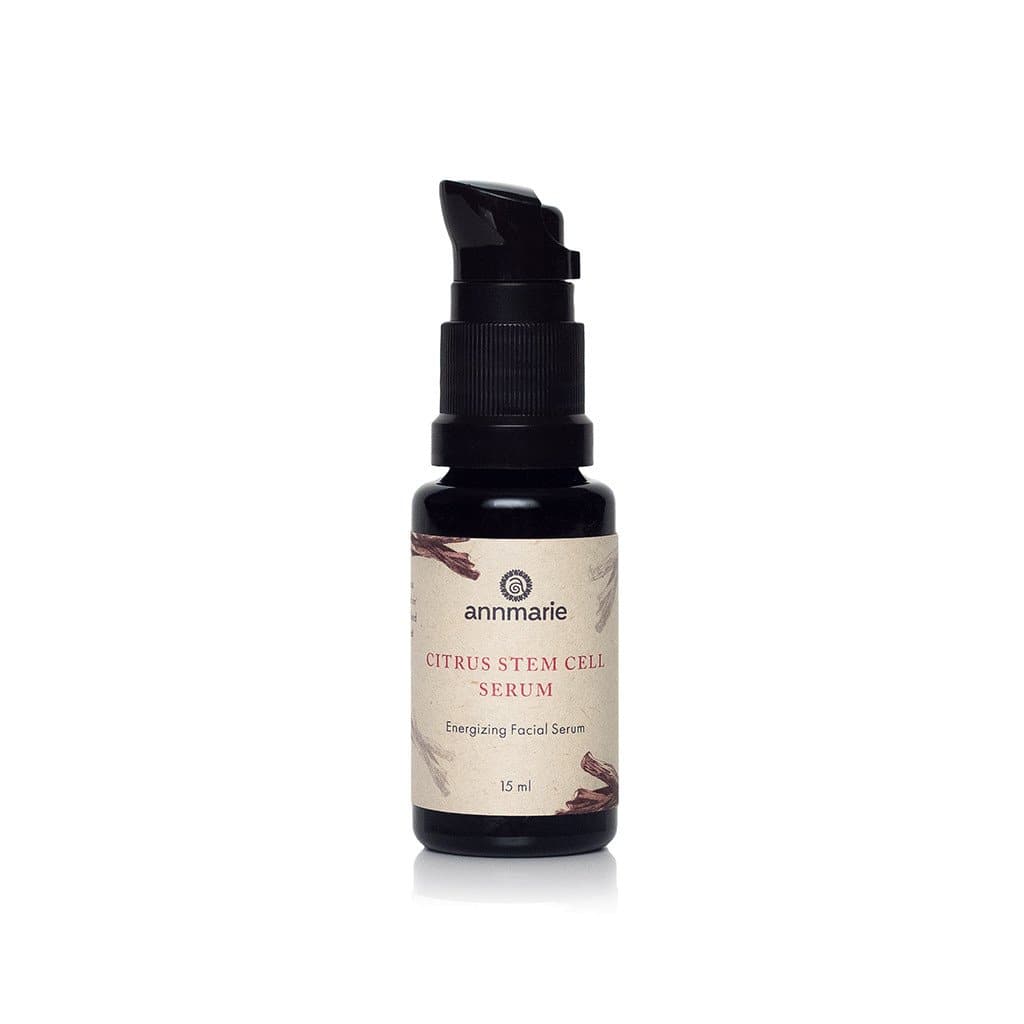 Bottle of Annmarie Skin Care Citrus Stem Cell Serum in a 15ml container with a clean label, designed for facial skincare.