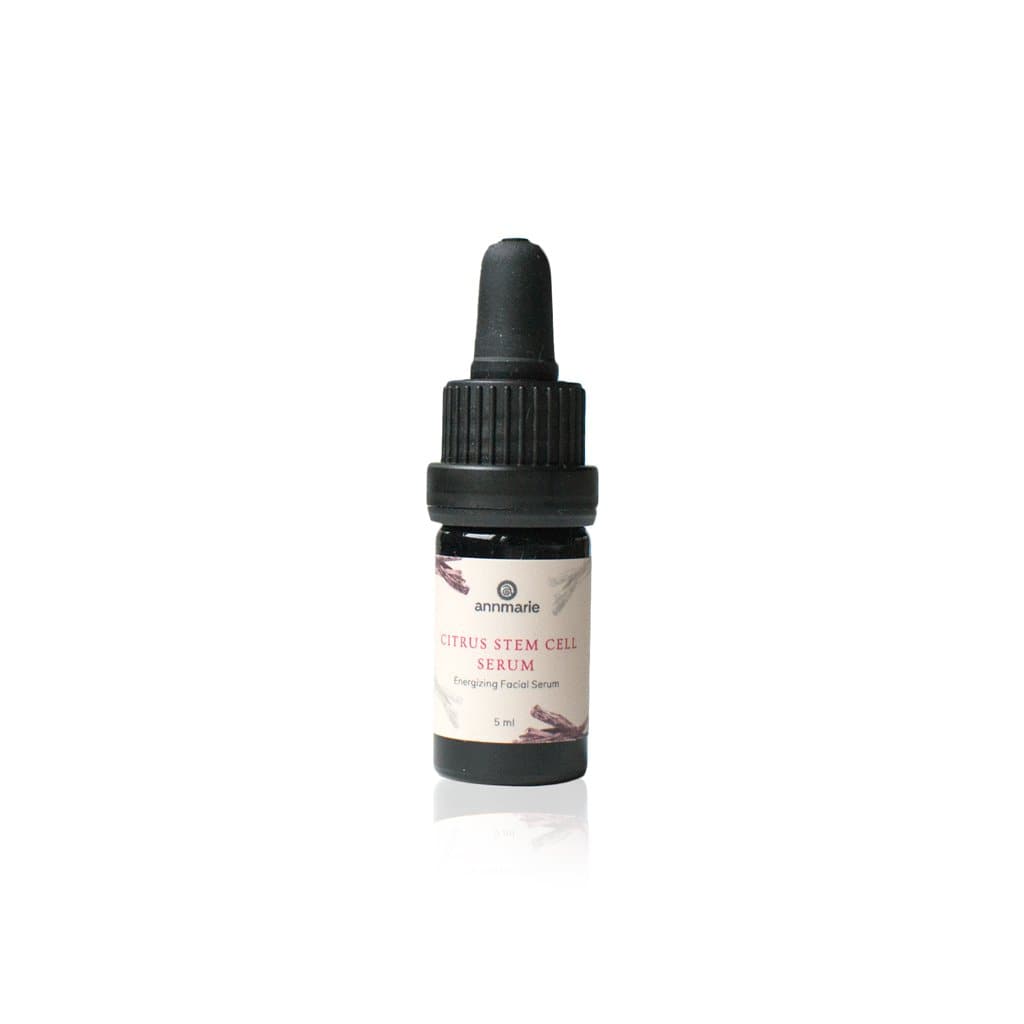 Small 5ml bottle of Annmarie Skin Care Citrus Stem Cell Serum, a trial size skincare product for rejuvenating skin.