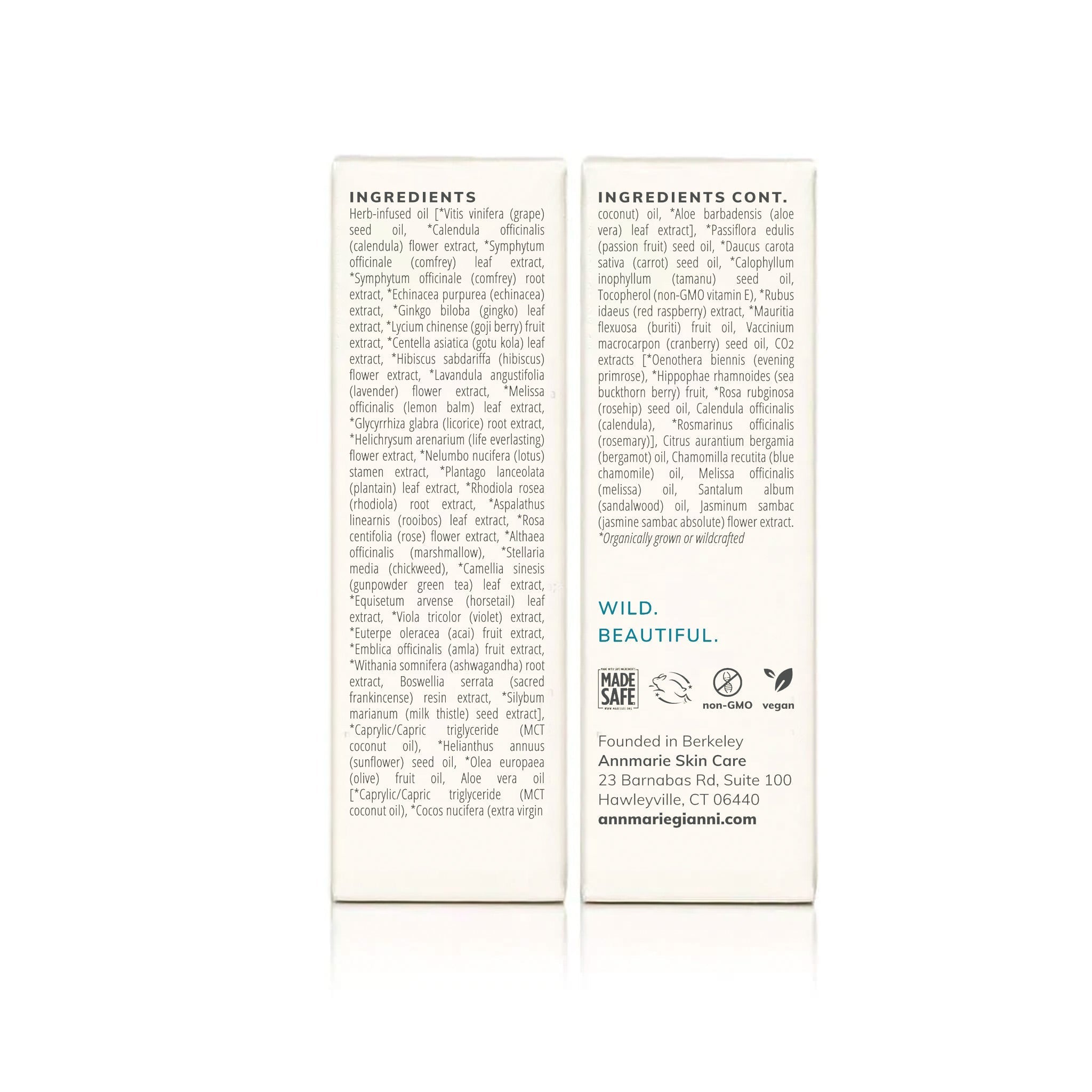 Herbal facial oil for normal and combination skin by Annmarie Skin Care in a 15ml bottle, featuring natural botanical ingredients.