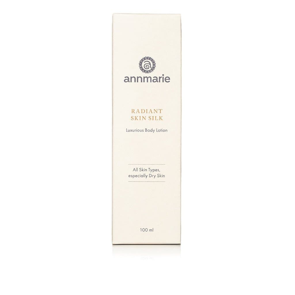 Annmarie Skin Care Radiant Skin Silk Body Lotion in 100ml bottle, smooth, nourishing lotion for radiant, healthy skin.