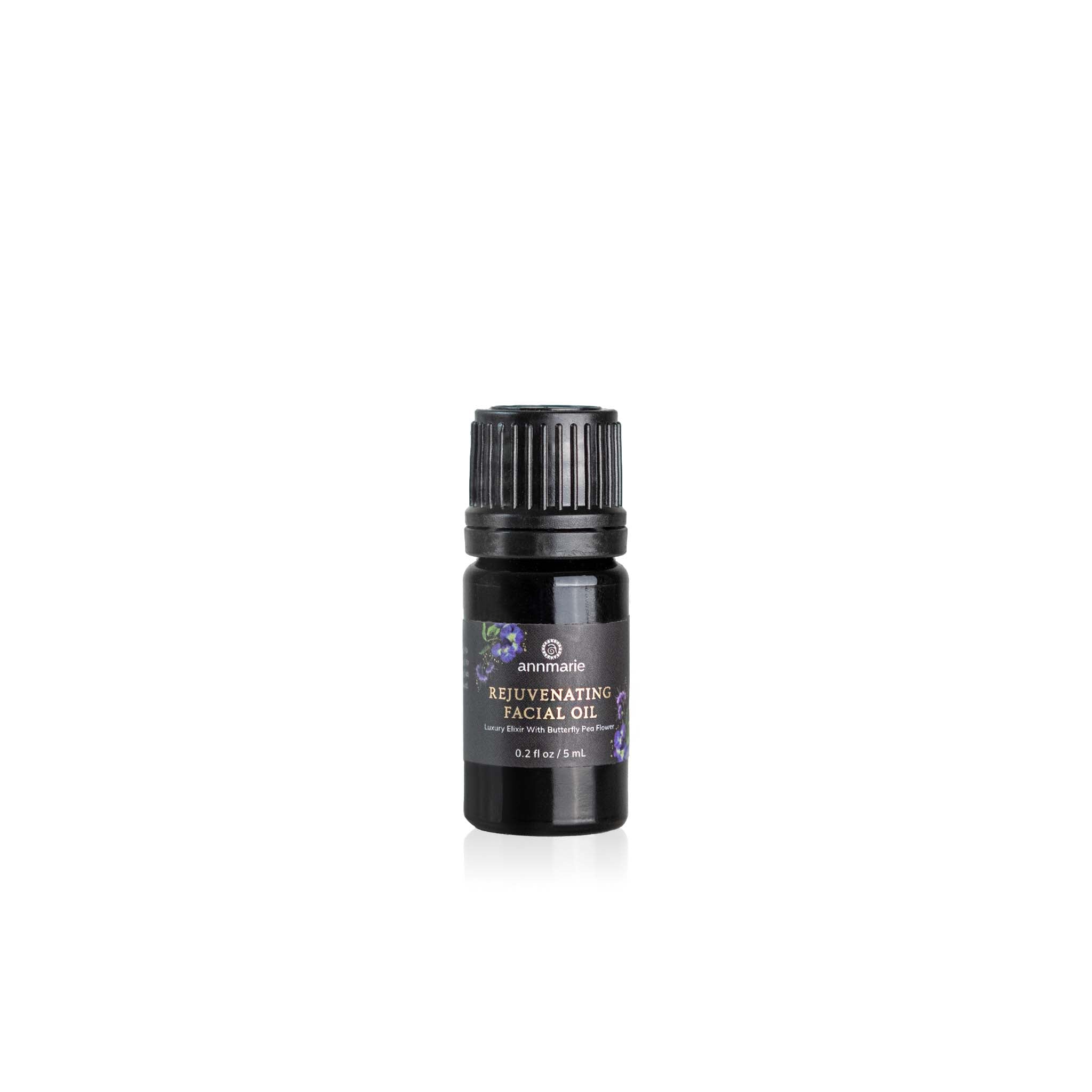 Small 5ml bottle of Annmarie Skin Care Rejuvenating Facial Oil, a nourishing skincare product in trial size.