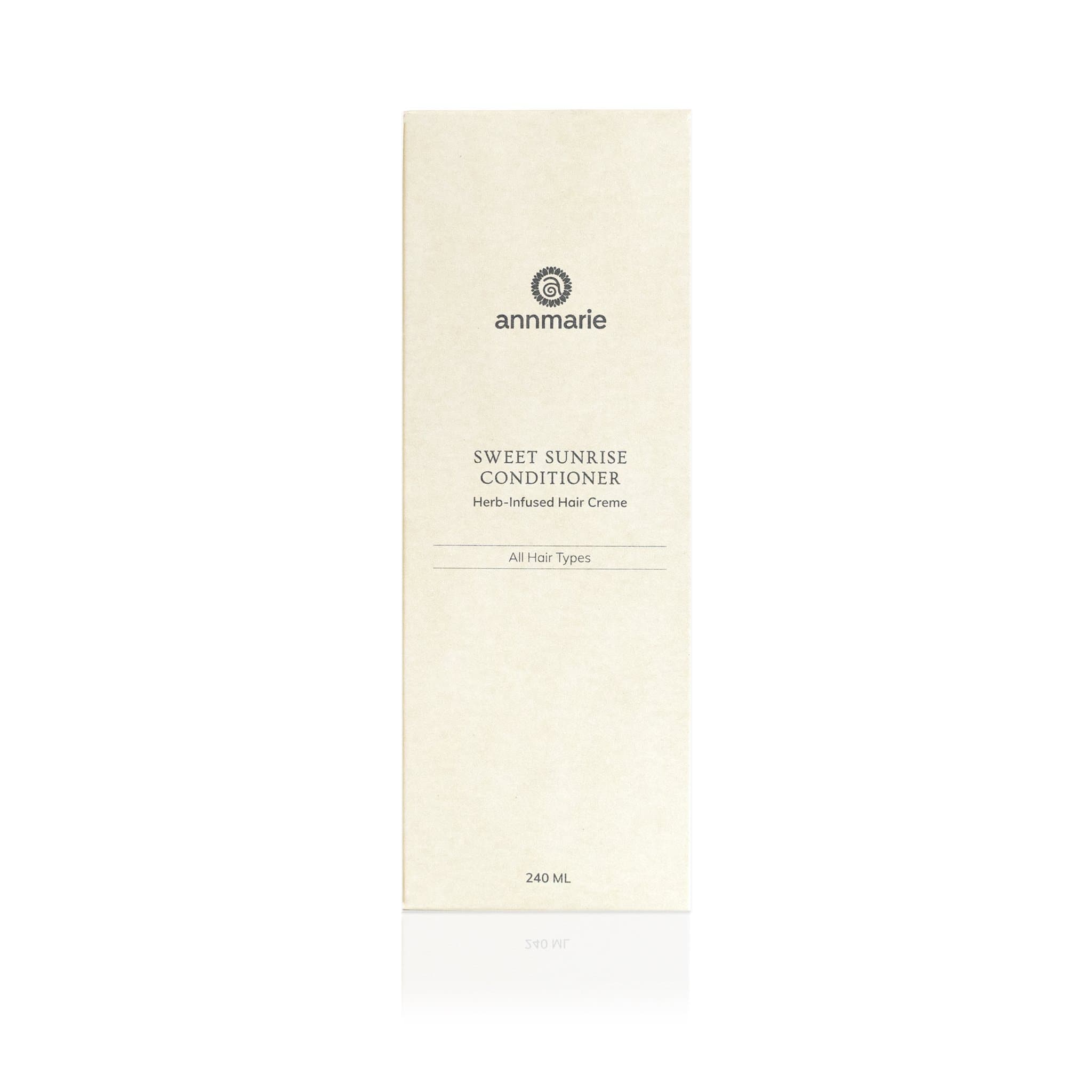 Bottle of Annmarie Skin Care Sweet Sunrise Conditioner in 240ml size, with natural ingredients and a refreshing, sunny scent.