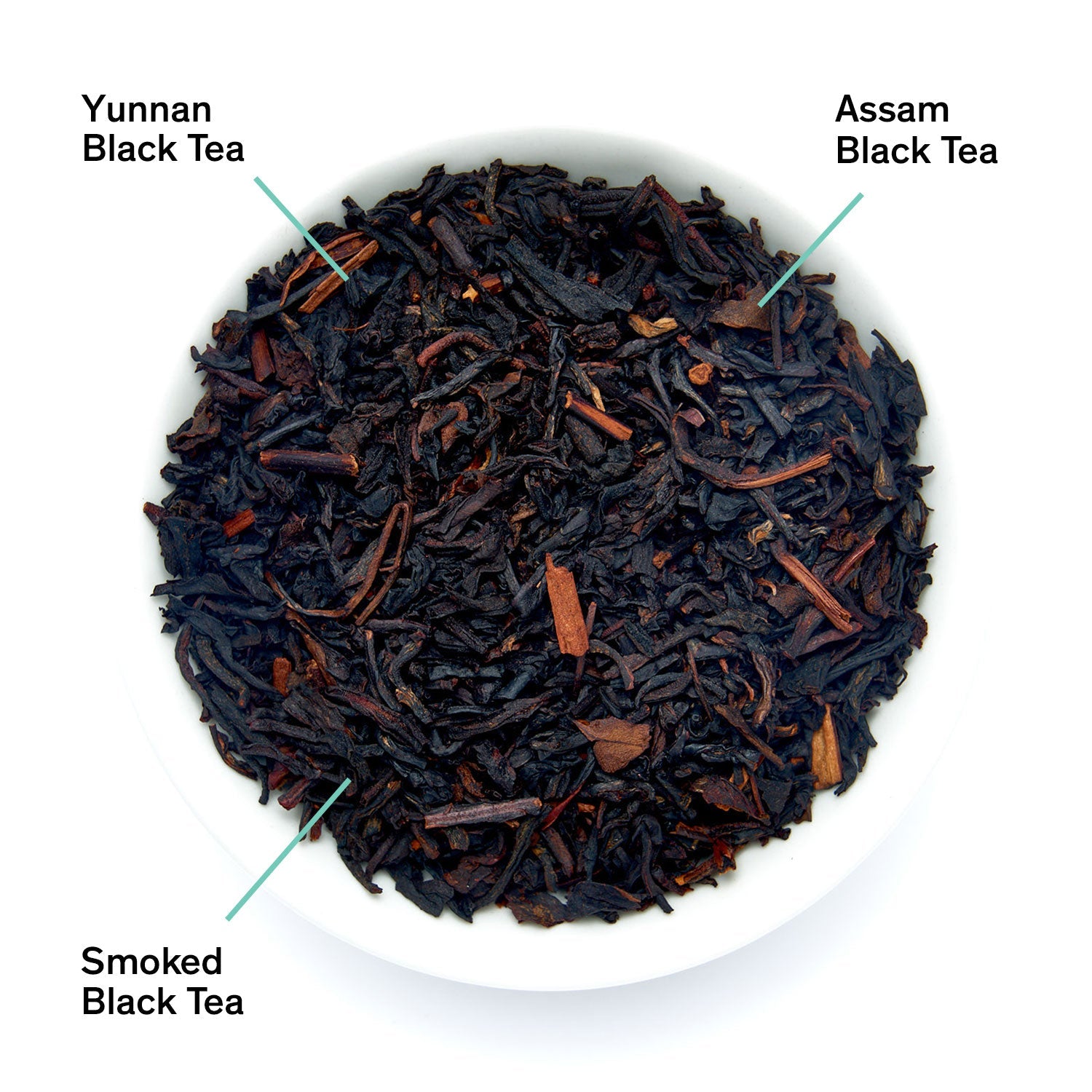 Golden Arrow Smoky Toffee Black Tea bag from August Uncommon Tea, showing a neatly sealed black tea pouch with branding.