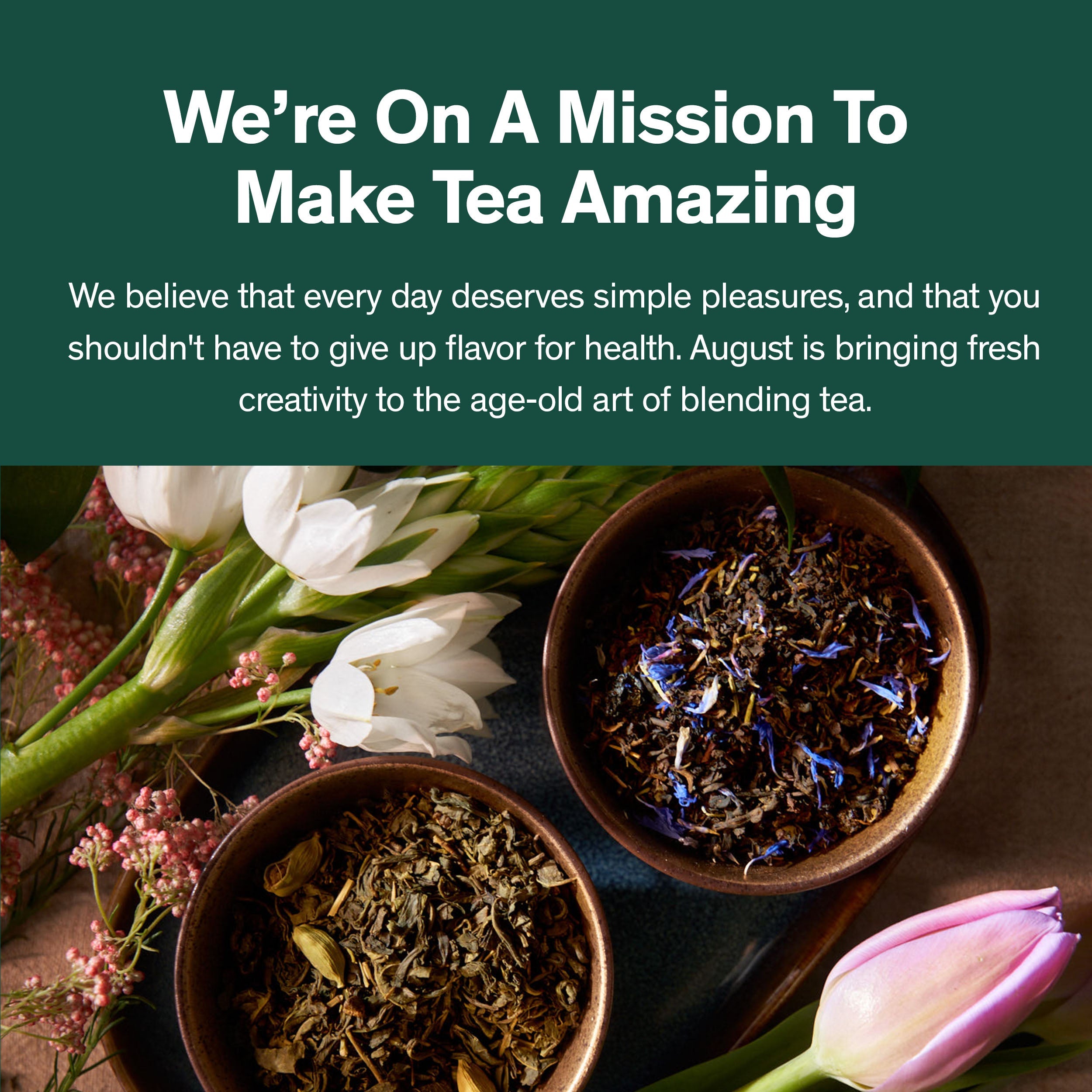 Black tea in a 28-cup tin, Painted Desert Chocolate Chili flavor by August Uncommon Tea, with dark tea leaves and colorful packaging.