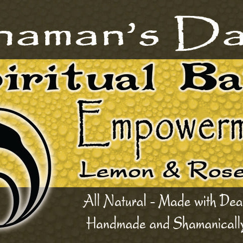 Shamans Dawn Empowerment Dead Sea Salt spiritual bath with natural mineral-rich salts in a glass bowl on a wooden surface