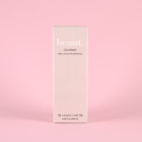 Cocofresh product from beaut.beautyco., featuring a clear bottle with coconut-infused skincare liquid and a minimalist label.