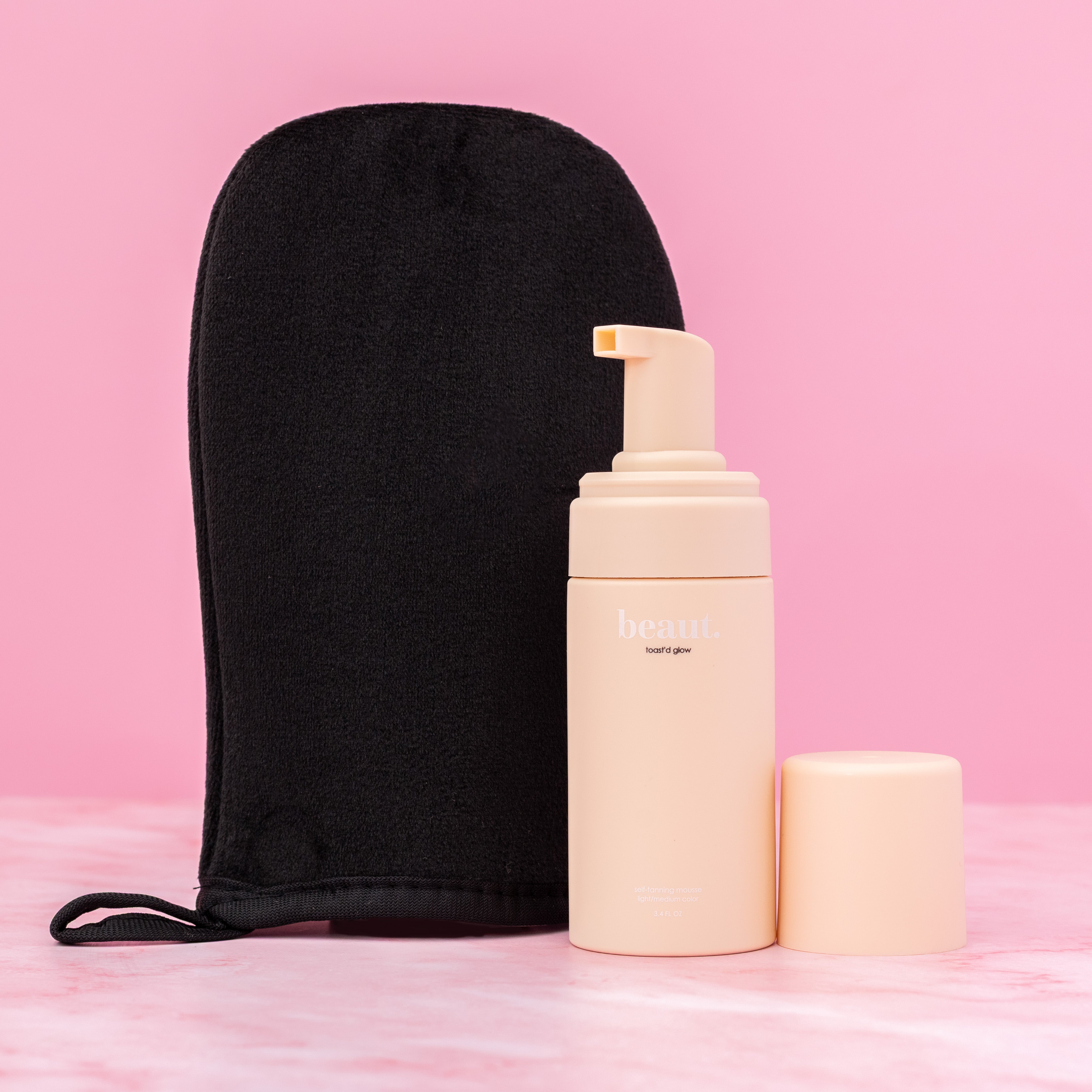Beaut.beautyco. Toast'd Glow skincare product with a sleek packaging design and a glowing, radiant finish.