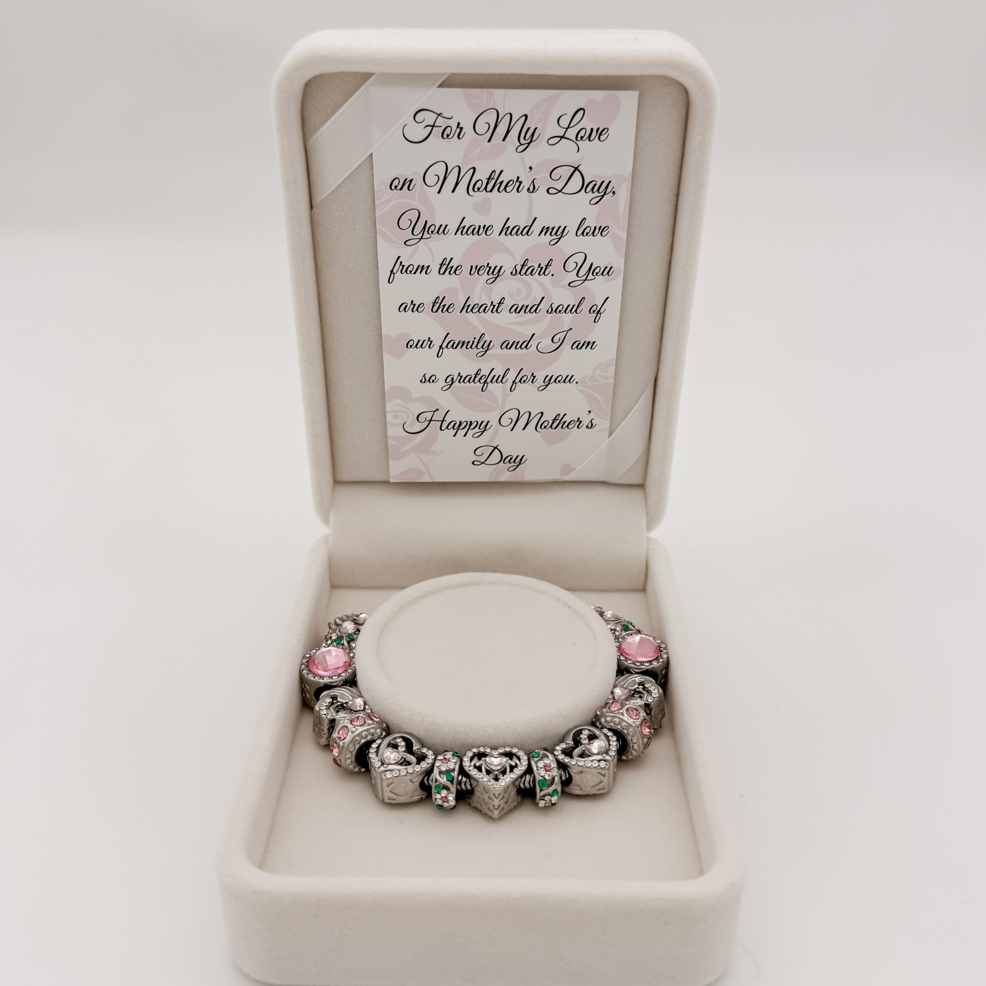 Bella's Yard Mother's Day bracelet featuring a heartfelt design symbolizing a mother's love and journey.
