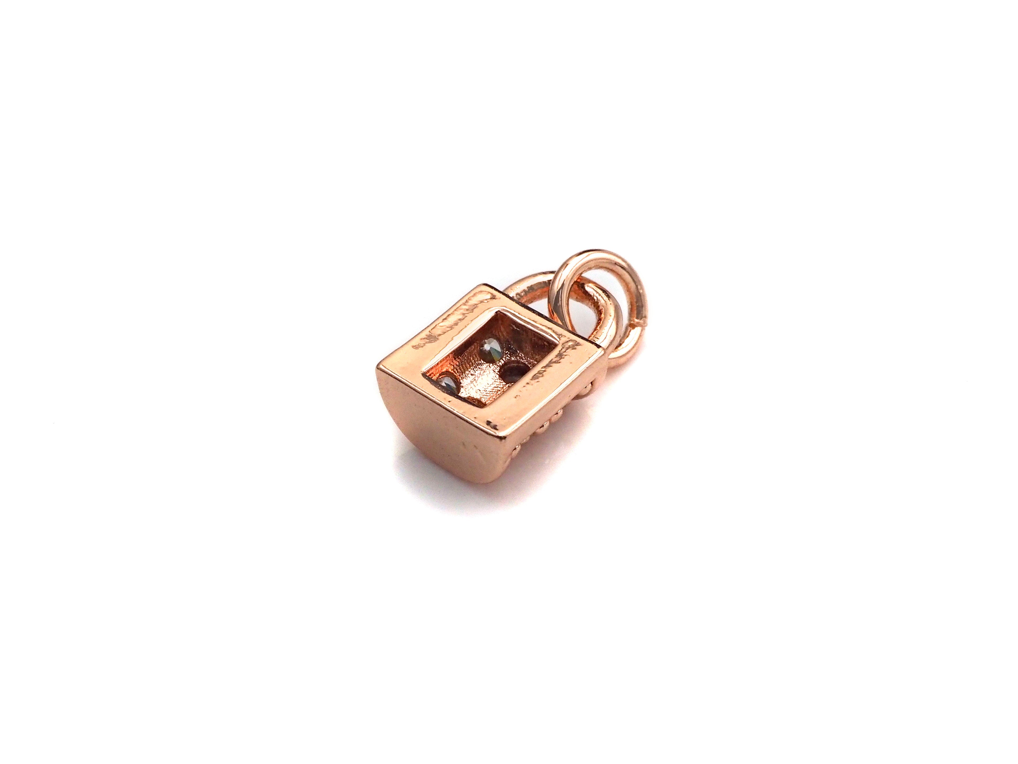 Black plated CZ Micro Pave Lock Pendant with clear cubic zirconia, silver/gold/rose gold finish, 7x10mm charm, Bestbeads&Beyond.