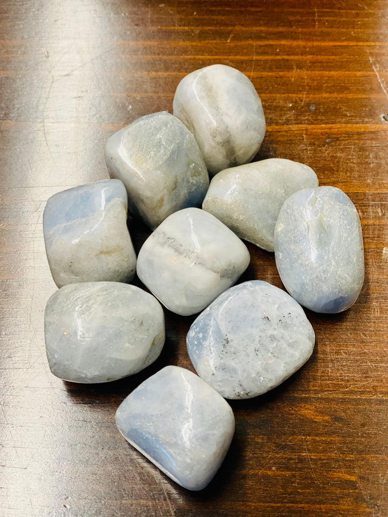 Blue Calcite Tumbled Stone - Practical Magic Store