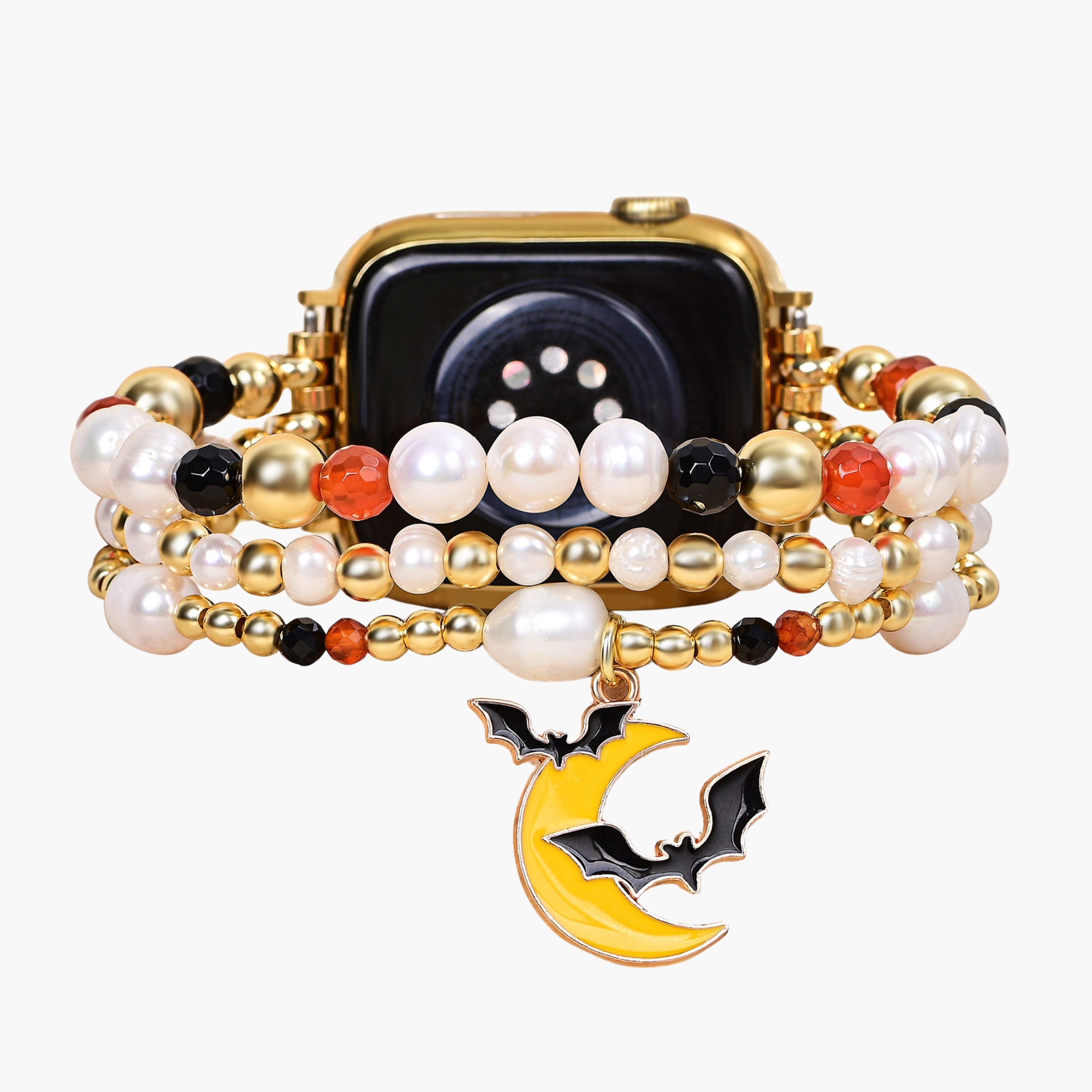 Bewitched Glow Halloween Apple Watch strap by Cape Diablo featuring a spooky, glowing design perfect for Halloween accessories.