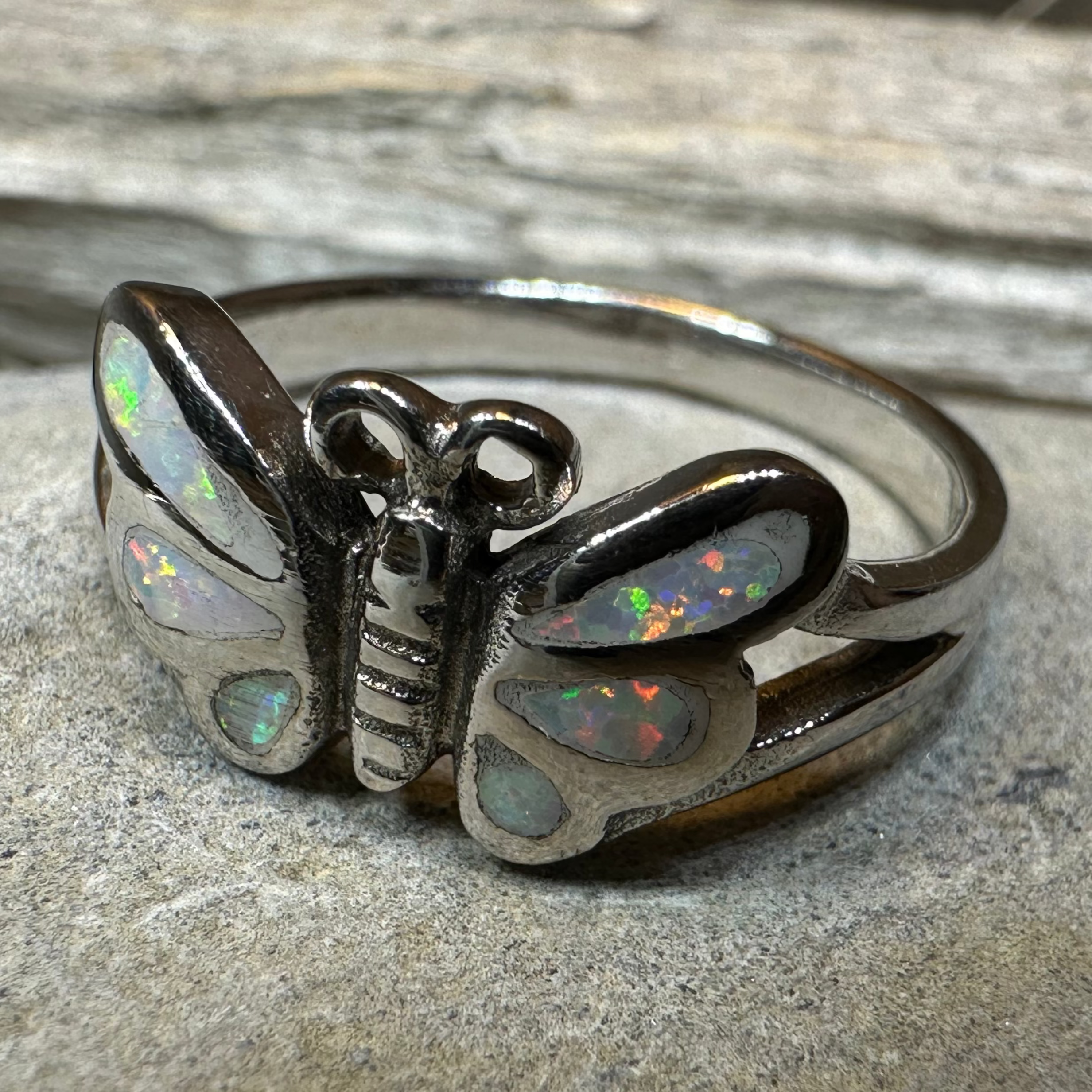 Celtic Crystal Design Jewelry butterfly ring featuring intricate Celtic patterns and sparkling crystal accents.