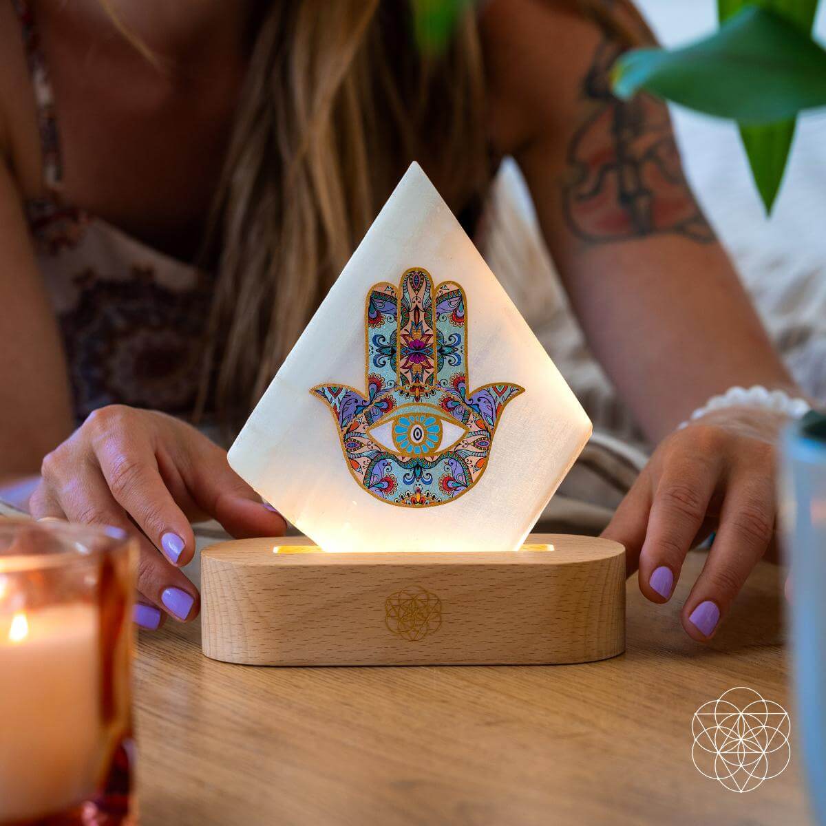 Conscious Items My Aura Spa mood lamp, a soothing night light with calming glow for relaxation and rejuvenation.